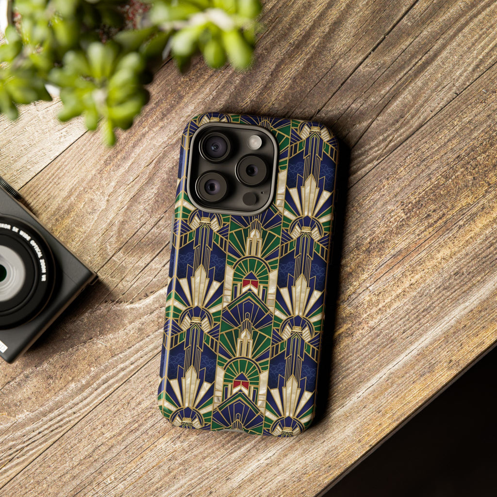 Navy & Gold Art Deco Phone Case — Imperial Art Deco Tough Case