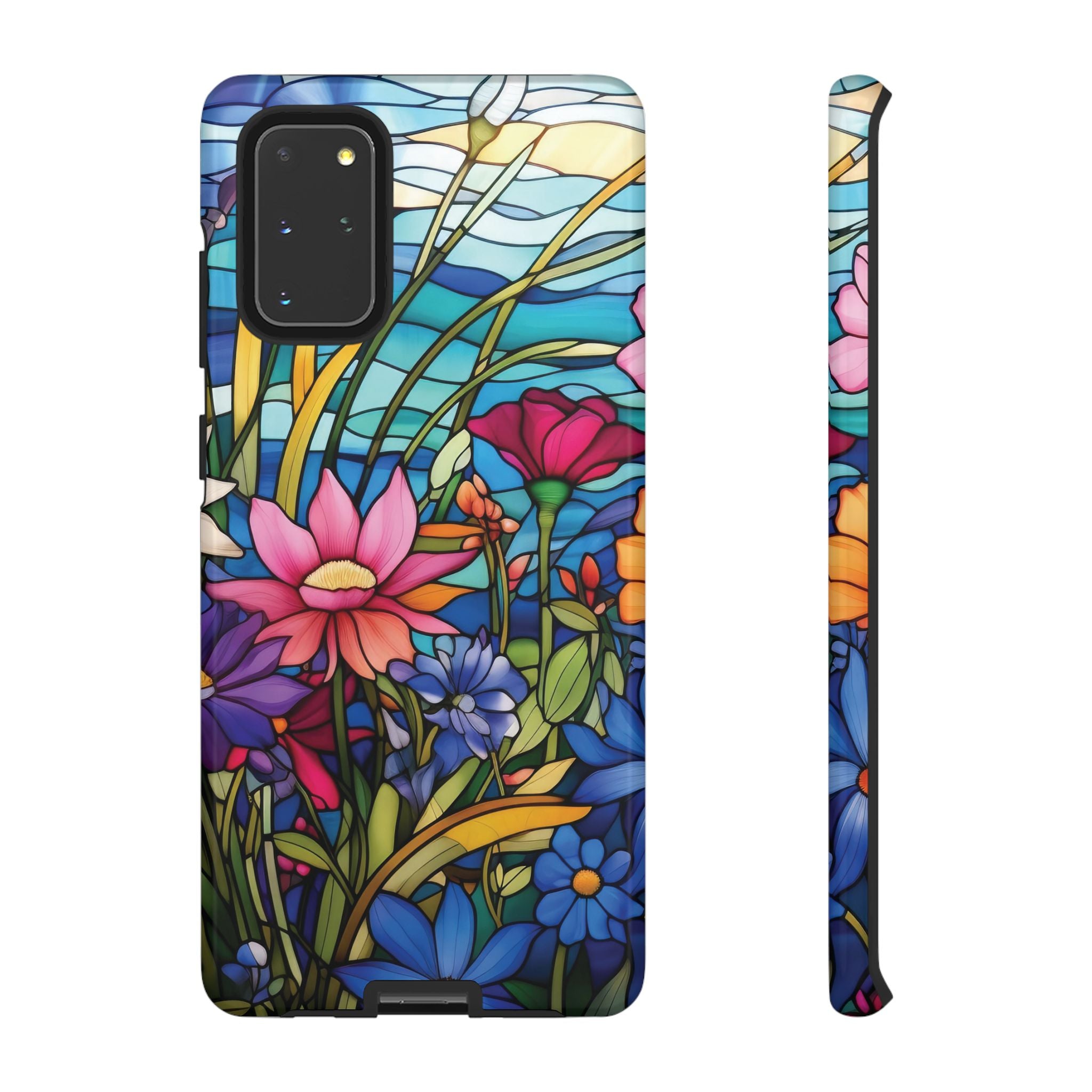 Wildflowers Stain Glass Illusion Phone Case Unique Holiday Protection for Your Device | Stylish & Durable Cover Gift for Her Phone 15, Samsung iPhone Samsung Accessory Gift for Her