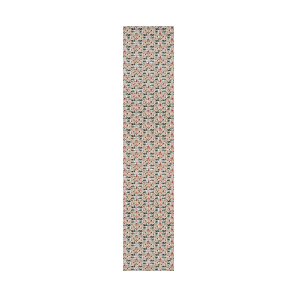 Christmas Wrapping Paper with Vintage Stamps Design  Perfect for Unique Holiday Gift Wrapping Premium Quality Gift Wrap for Luxurious Presentation - MRSBYVALLE