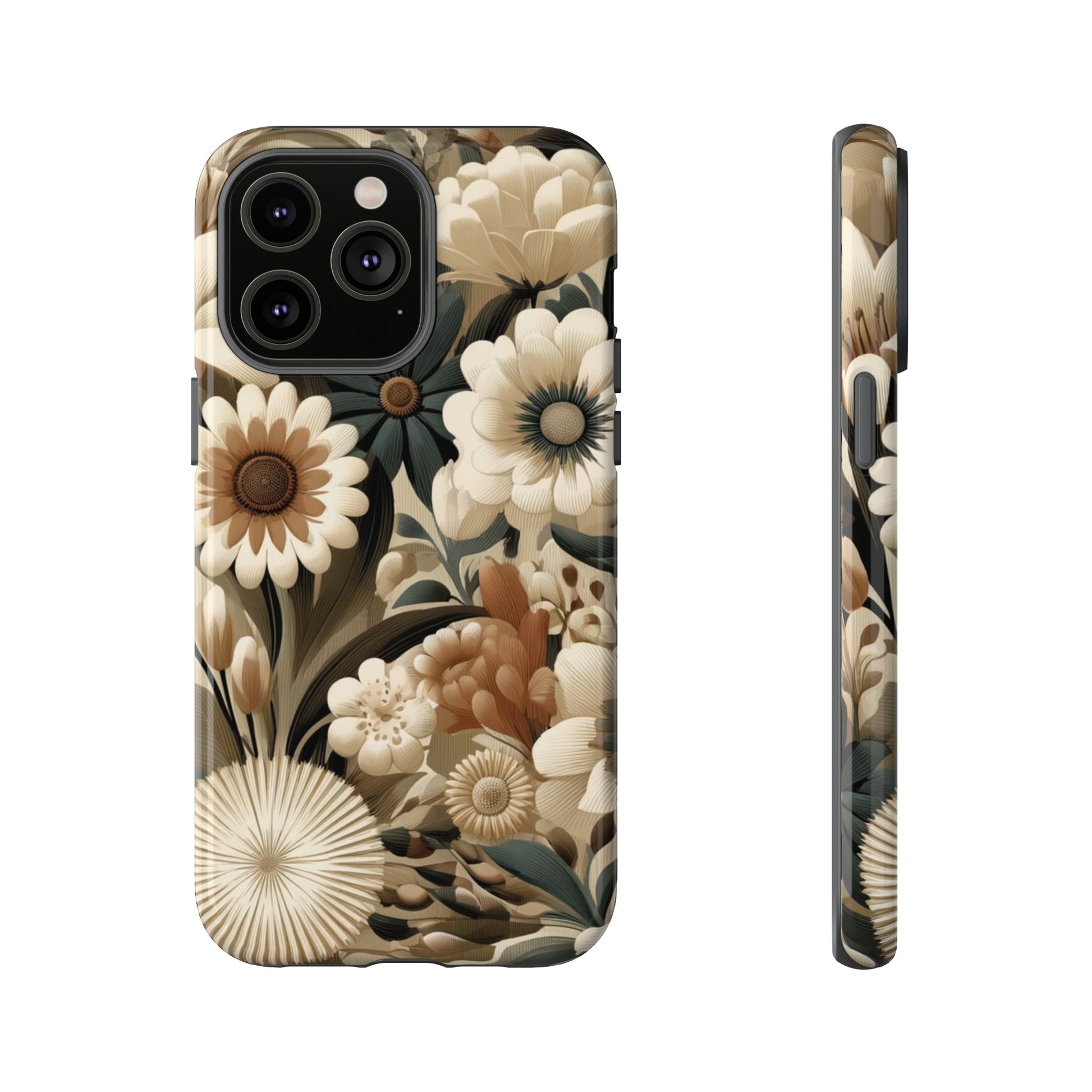 Mid-century Modern Floral Phone Case Durable for iPhone Samsung Gift iPhone 15, 14, 13 Samsung Pixel Gift for Mom Accessory Gift for Her