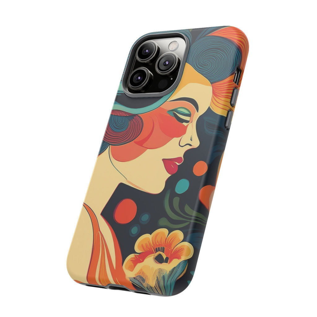 Coque de Téléphone Esthétique Années 50 Rétro Design d'Inspiration Vintage aux Couleurs Pastel Housse Style Mid-Century pour Modèles iPhone et Samsung Galaxy