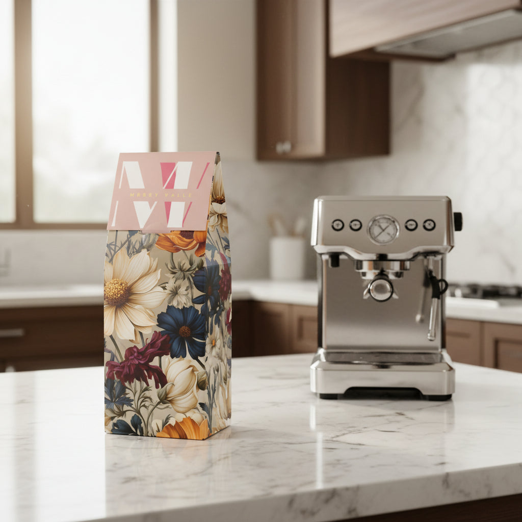 Winter Floral Coffee Blend - Medium-Dark Roast 12oz | Ground & Whole Bean | Rich, Aromatic, Perfect for Cozy Mornings & Holiday GatheringsUnique Gifts, Medium-Dark Roast with Toasted Blend Medium-Dark Roast Coffee | Gift for Mom - MRSBYVALLE