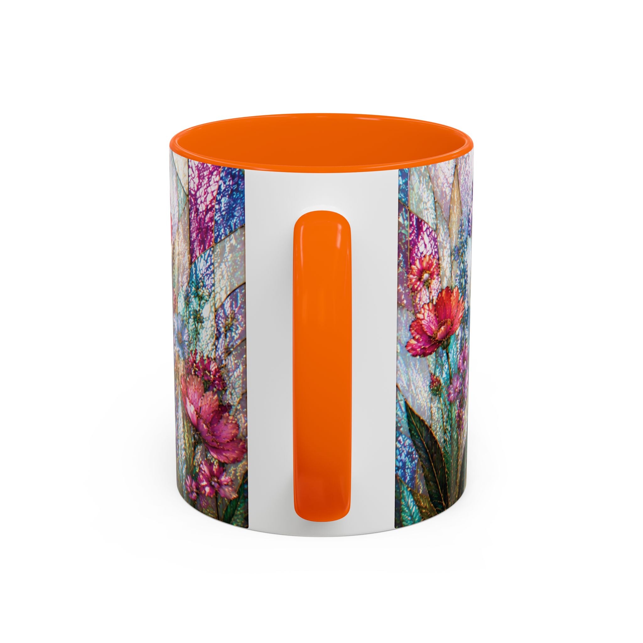 Wildflower Watercolor Coffee Mug Vibrant Wildflower Accent 11/15oz Stain Glass Illusion
