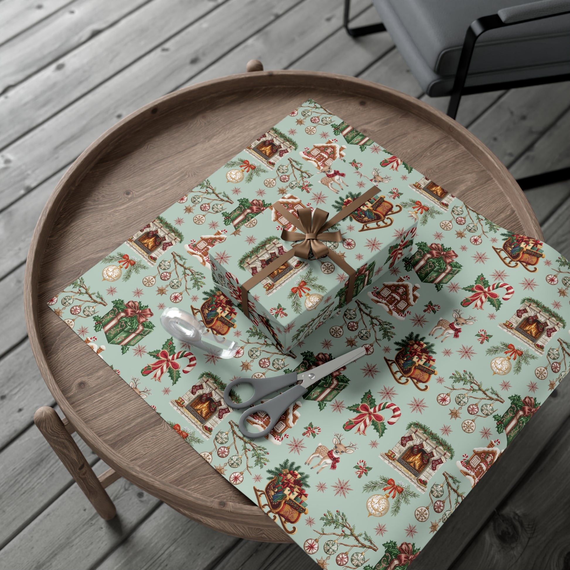 Vintage Christmas Wrapping Paper Festive Holiday Gift Wrap with Retro-Inspired Designs, Perfect for Christmas Presents, Crafting, & Holiday Decor – Premium Quality - MRSBYVALLE