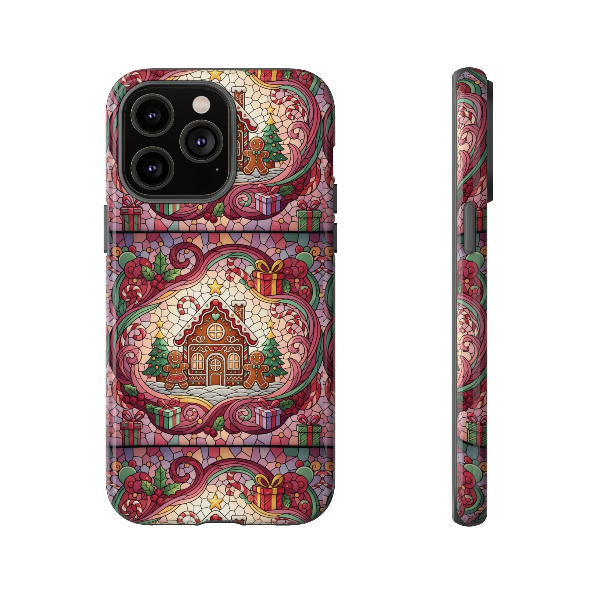 iPhone Case 17, 16  Gingerbread Stained Glass Tough Case Samsung perfect phone case