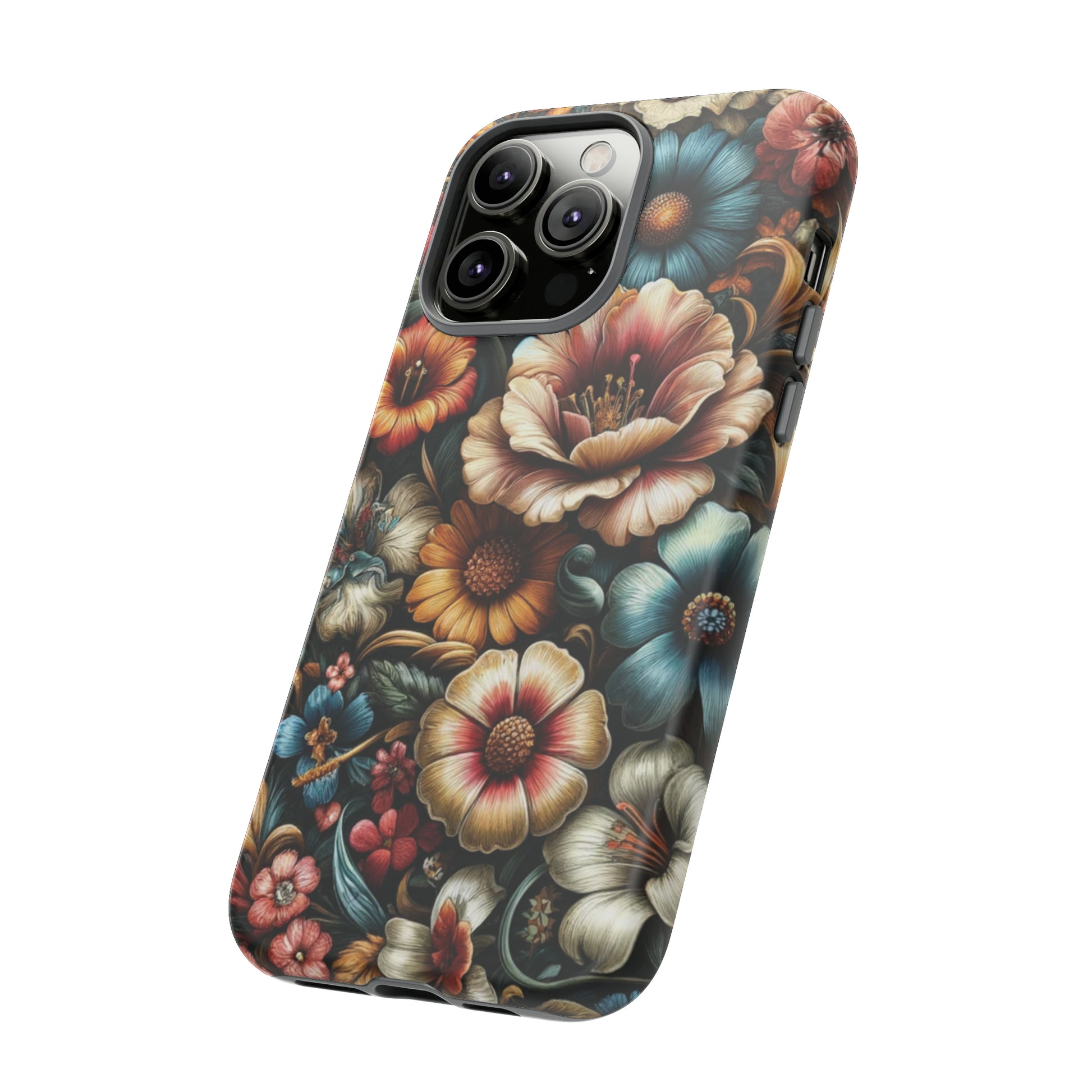 Pastel Floral Design Luxury Phone Tough Case Floral Elegant Durable Stylish for Modern Devices iPhone 15, Samsung iPhone Samsung Accessory Gift for Her.
