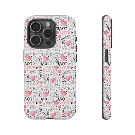 Cute Love Modern Watercolor Abstract Phone Case Compatible with iPhone, Samsung & More - Stylish, Durable Protection with Vibrant Artistic Design Perfect Gift for Her