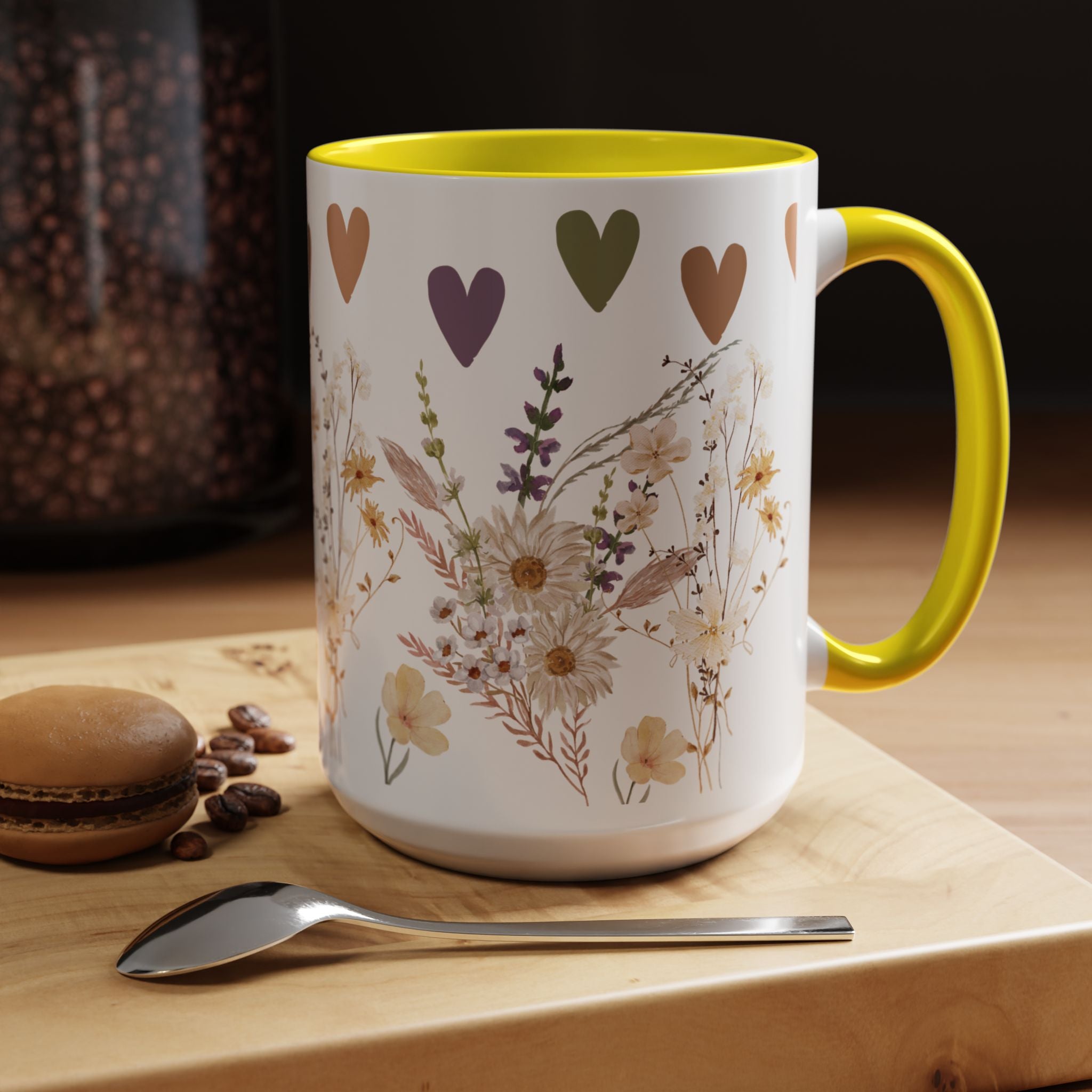Tasse en céramique Wildflower – Cadeau élégant pour les amateurs de café ou de thé – Parfait pour la fête des mères, les anniversaires et pour ajouter du charme à toute cuisine.