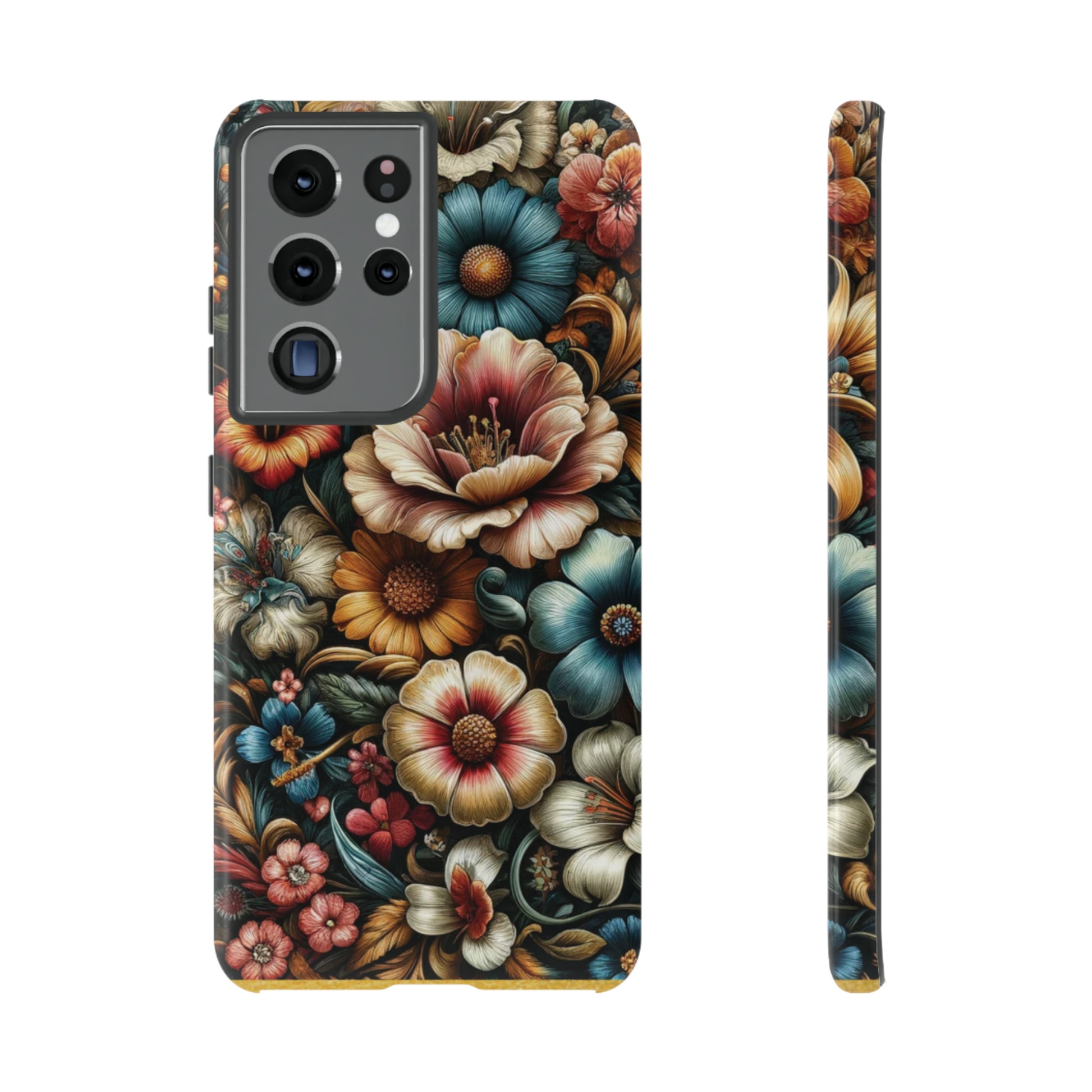 Pastel Floral Design Luxury Phone Tough Case Floral Elegant Durable Stylish for Modern Devices iPhone 15, Samsung iPhone Samsung Accessory Gift for Her.