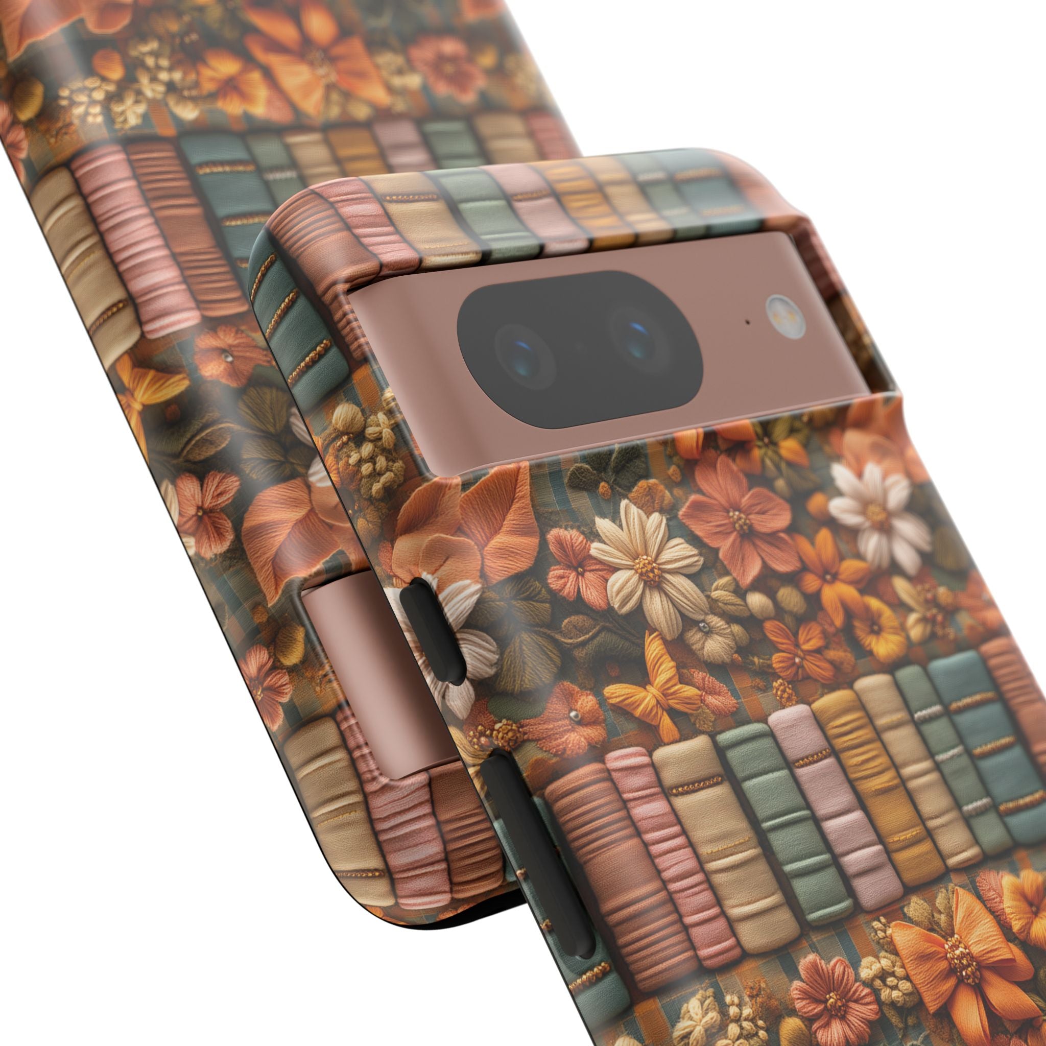 3D Illusion Boho Floral and Books Phone Case Gift for Her Phone 15, Samsung iPhone Samsung Gift for Her Case iPhone 15, Samsung iPhone Samsung Accessory Gift for Her