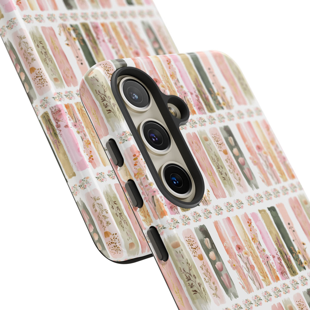 Pastel Brushstroke Floral Phone Case Soft Illusion Flower Design, Aesthetic Protective Cover, Feminine Style, Cute Gift for Her, Fits Most Models