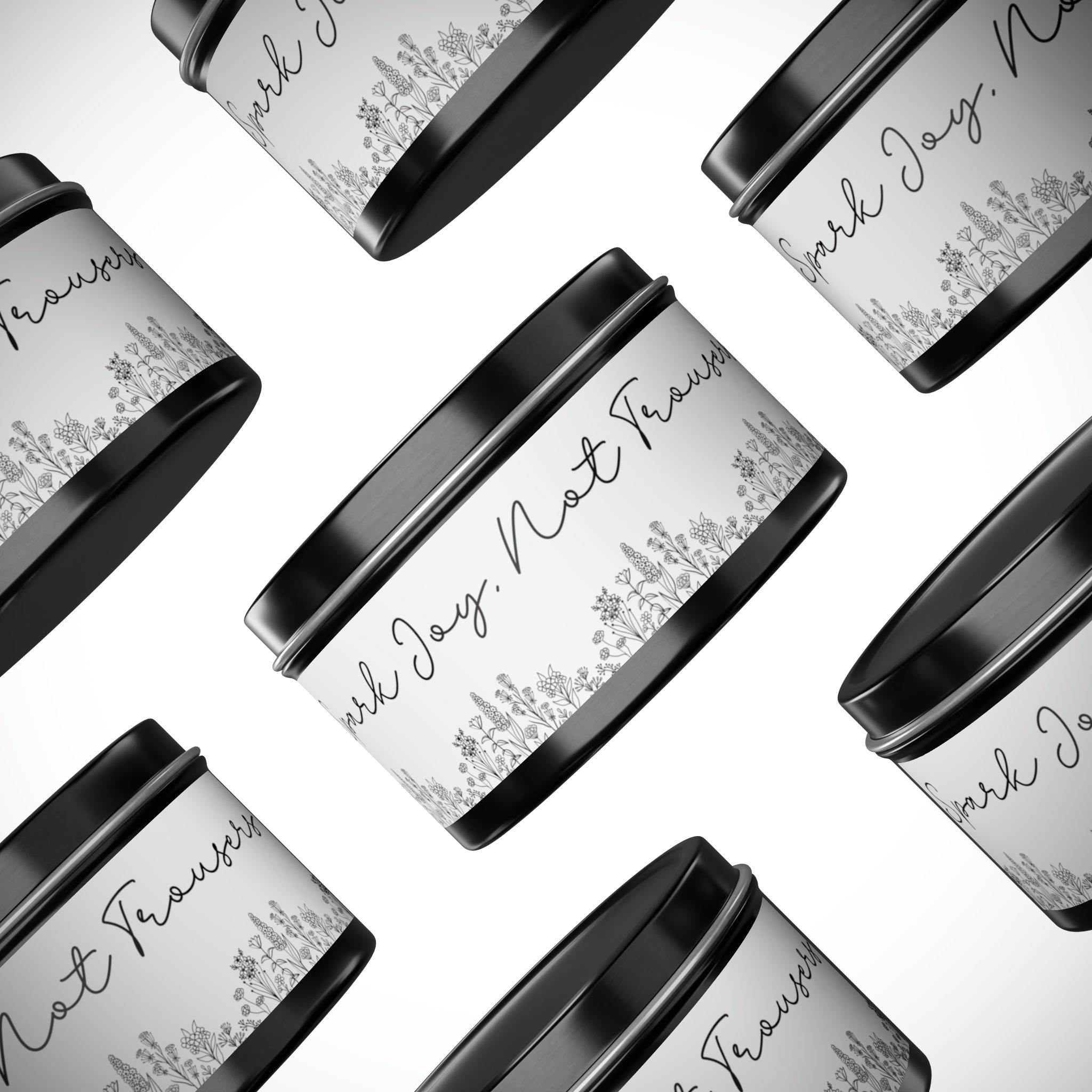 New House Bloom & Glow Elegant Floral Aromas in 4oz/8oz Tin Candles Essence of Nature Collection Unveil Serenity Romance with Exquisite Botanical Scents. Pure Harmony & Grace..
