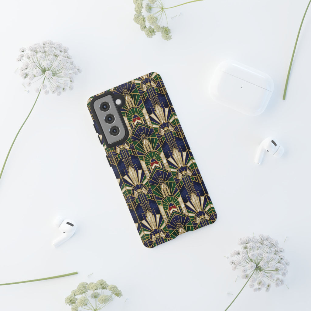 Navy & Gold Art Deco Phone Case — Imperial Art Deco Tough Case