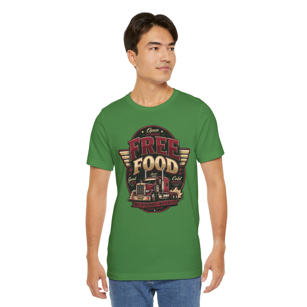 Funny "Free Food" Food Truck T-Shirt Perfect for Dad or Husband