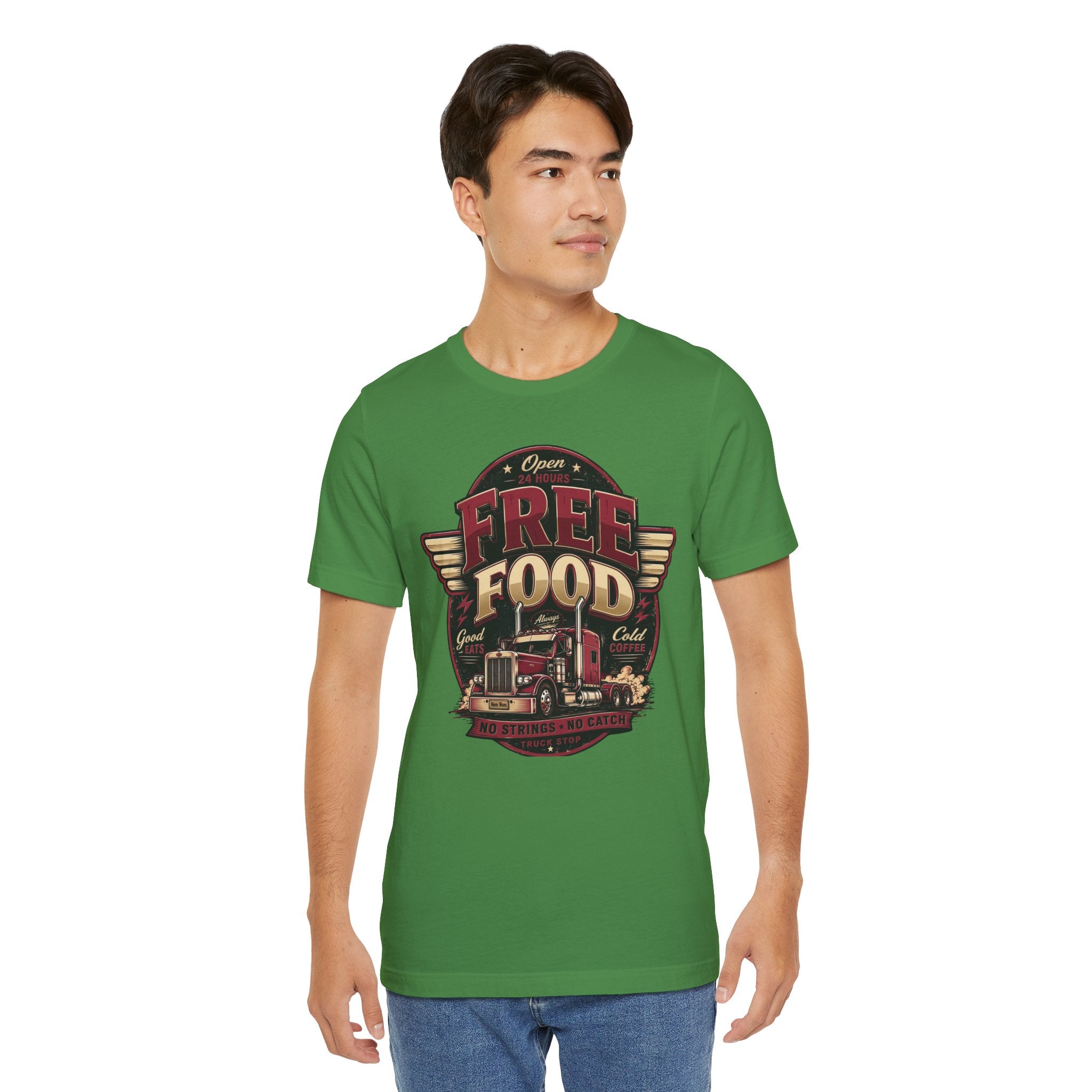 Funny "Free Food" Food Truck T-Shirt Perfect for Dad or Husband