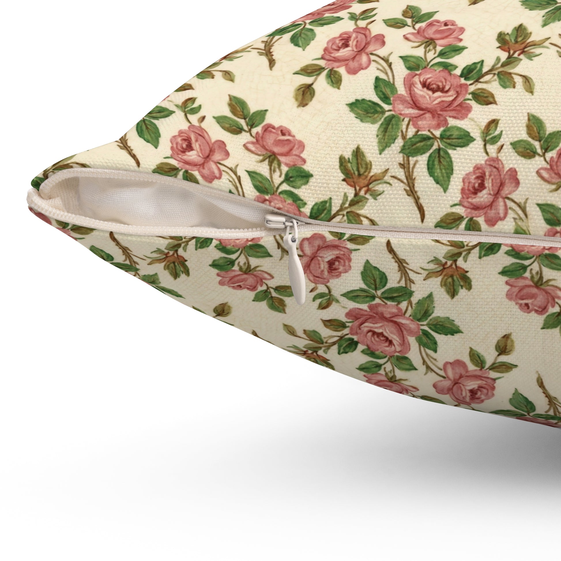 Square Pillow Vintage Franciscan Rose Cozy Home Decor Bedroom, Office