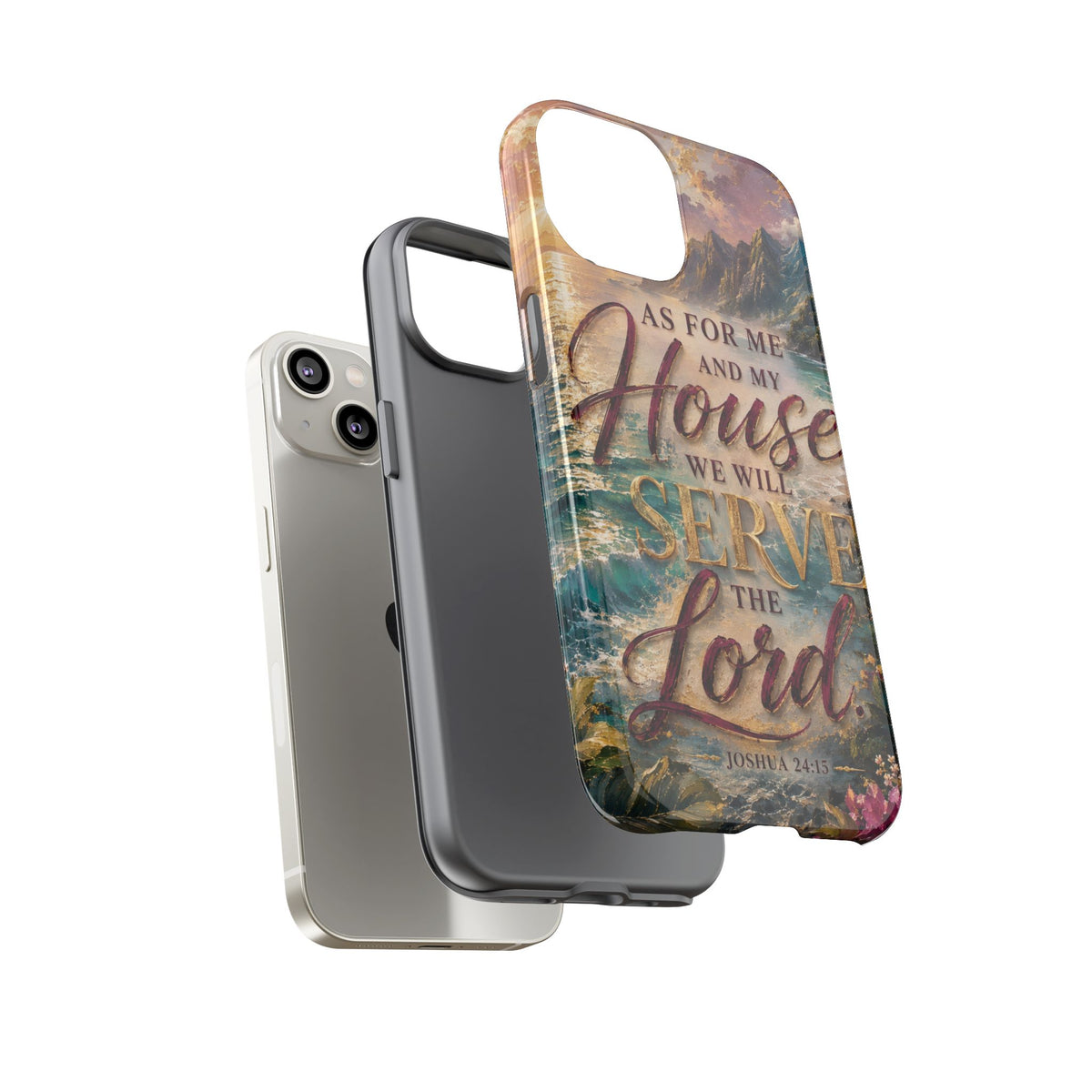 As For Me and My House Serve the Lord phone case | Bible verse Joshua 24:15