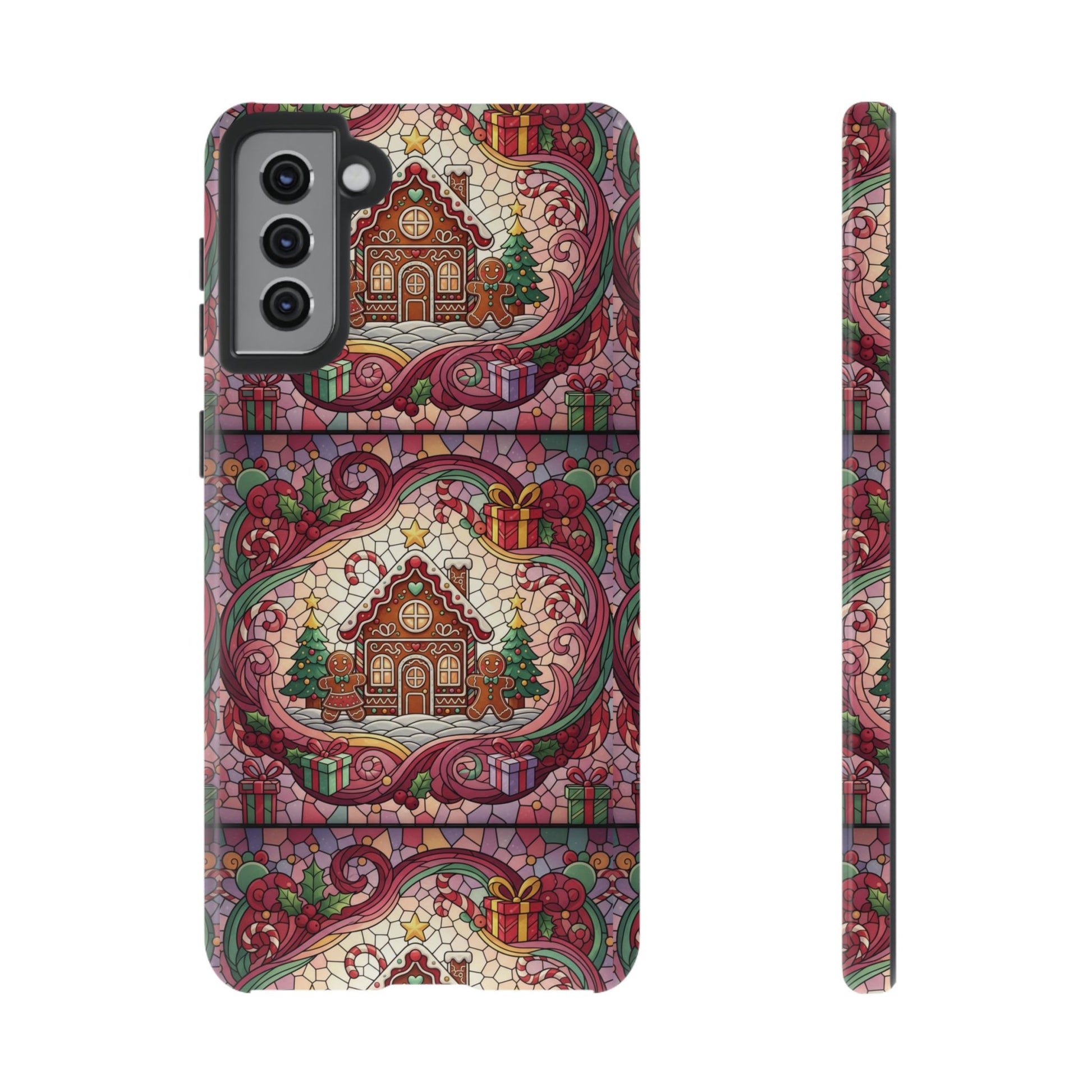 iPhone Case 17, 16  Gingerbread Stained Glass Tough Case Samsung perfect phone case