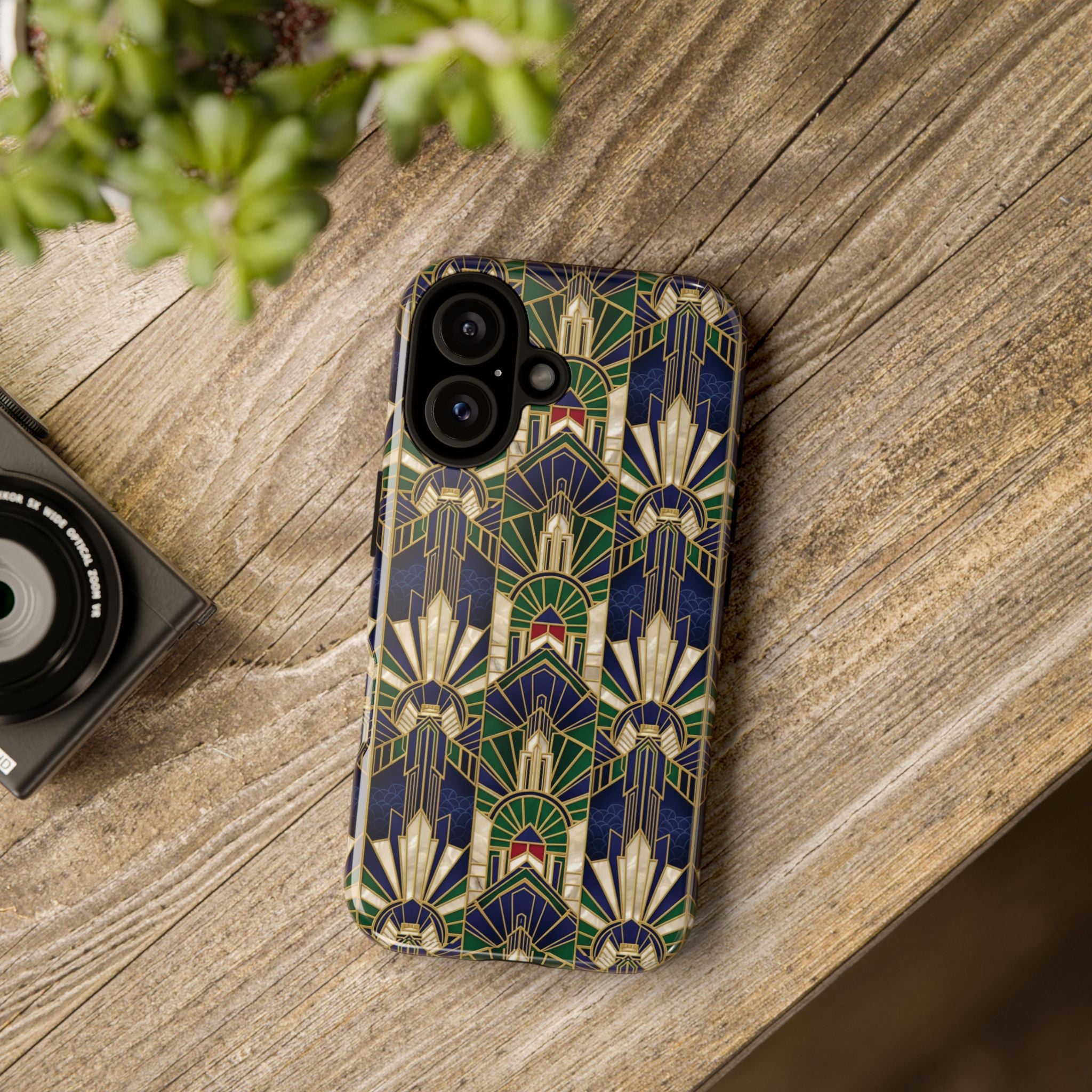 Navy & Gold Art Deco Phone Case — Imperial Art Deco Tough Case