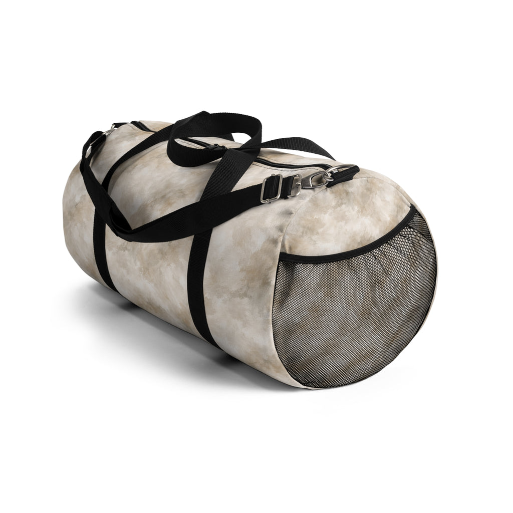 Neutral Marble Print Duffel Bag — Travel Gym Weekend Tote