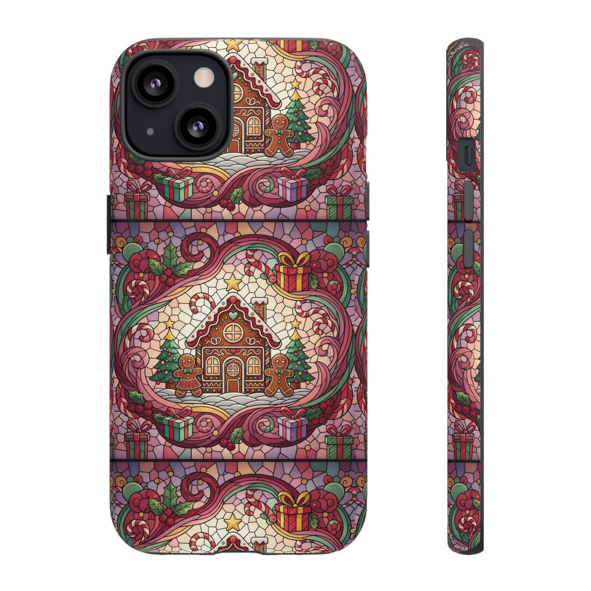 iPhone Case 17, 16  Gingerbread Stained Glass Tough Case Samsung perfect phone case