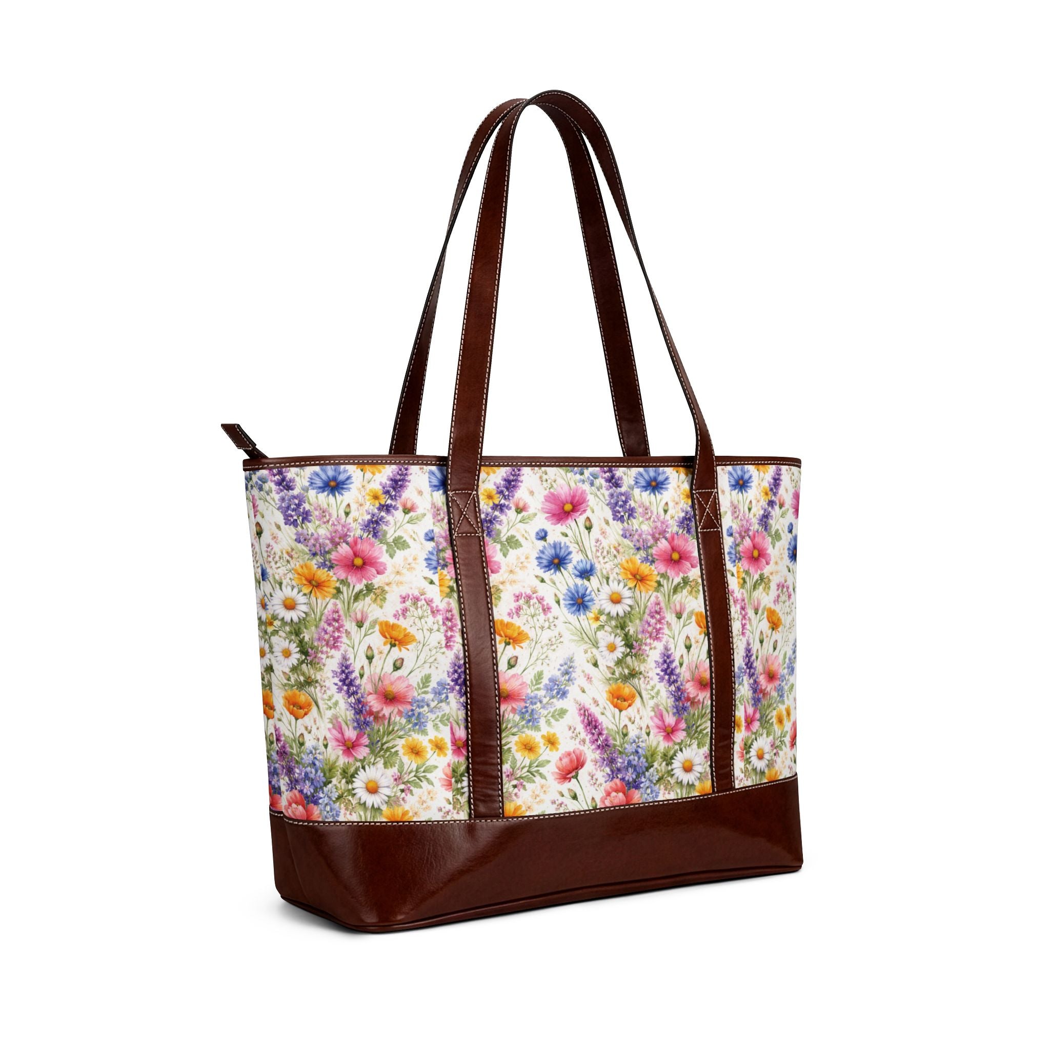 Bright Wildflower Botanical Handbag, Floral Purse, Colorful Garden Bag, Nature Inspired Tote, Gift for Her