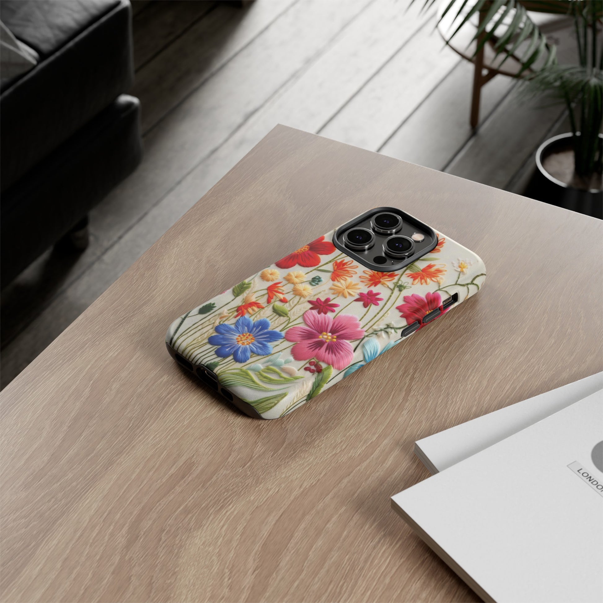 3D Floral Phone Case Elegant Faux Flower Durable for iPhone Samsung Smartphone iPhone 15, 14, 13 Samsung Gift for Mom