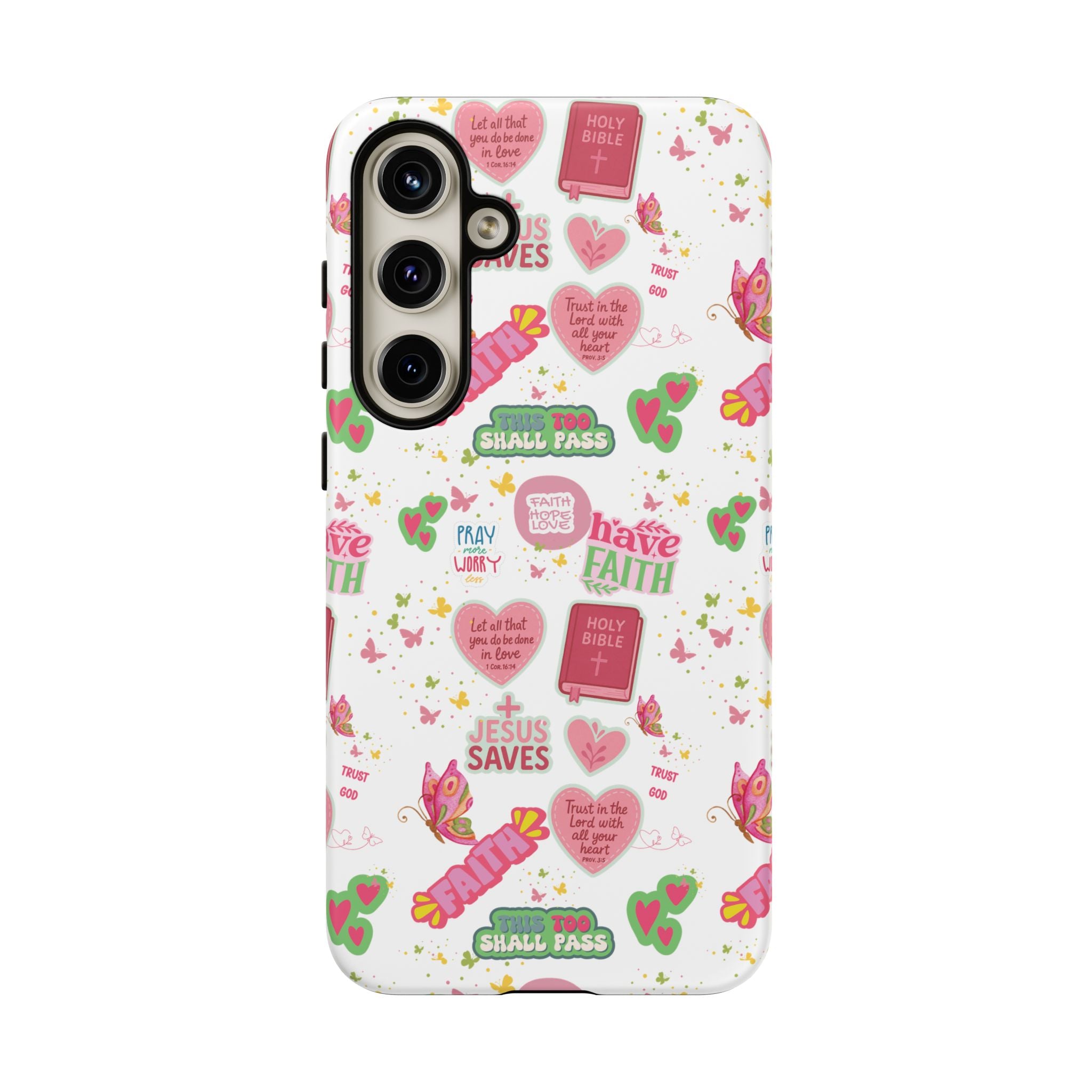 Carry Your Faith Everywhere | Christian Tough Phone Case with Bible Verse or Affirmation | Protective, Inspirational Gift for Christians