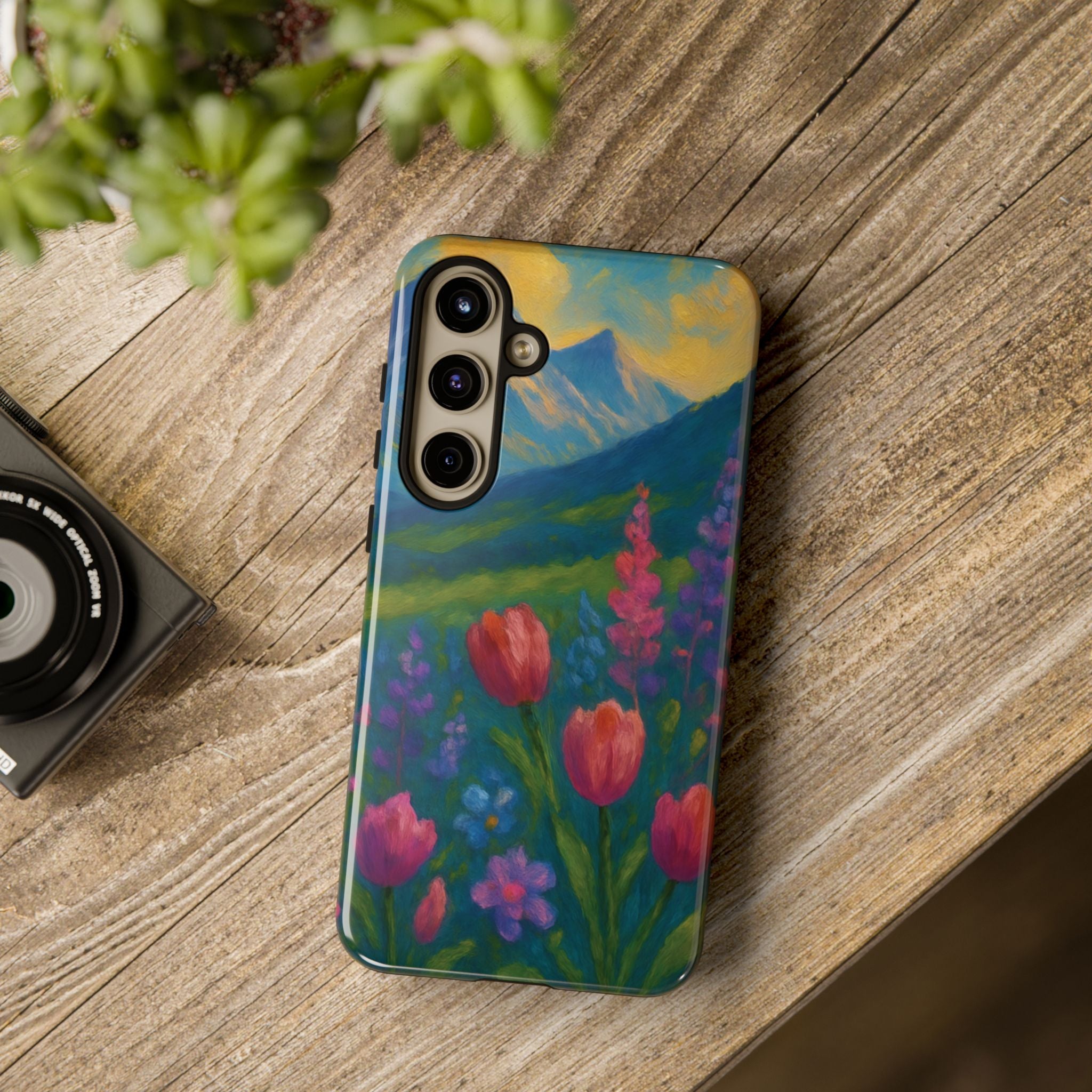 Mountains Wildflowers Phone Case | Vibrant Botanical Floral Design | Nature-Inspired Protective Cover for iPhone & Samsung | Trendy Aesthetic Gift Idea