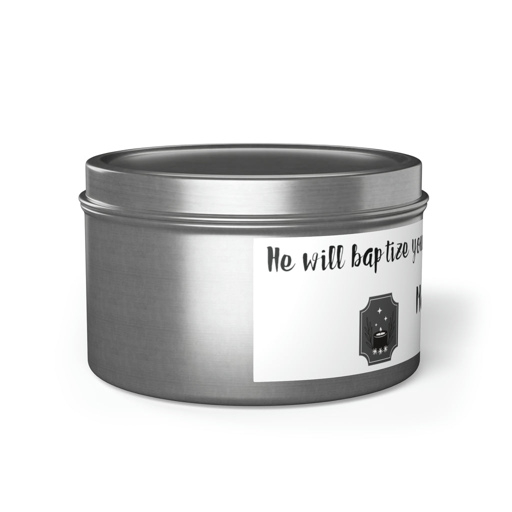 New House Sacred Light Divine Verse Tin Candles Embrace Peace with 4oz/8oz Coconut Soy Wax, Hand-Poured in USA. Lead-Free Wick, 20-40hr Burn. Evergreen, Vanilla, More Spiritual Ambiance Awaits Pure Harmony Grace..