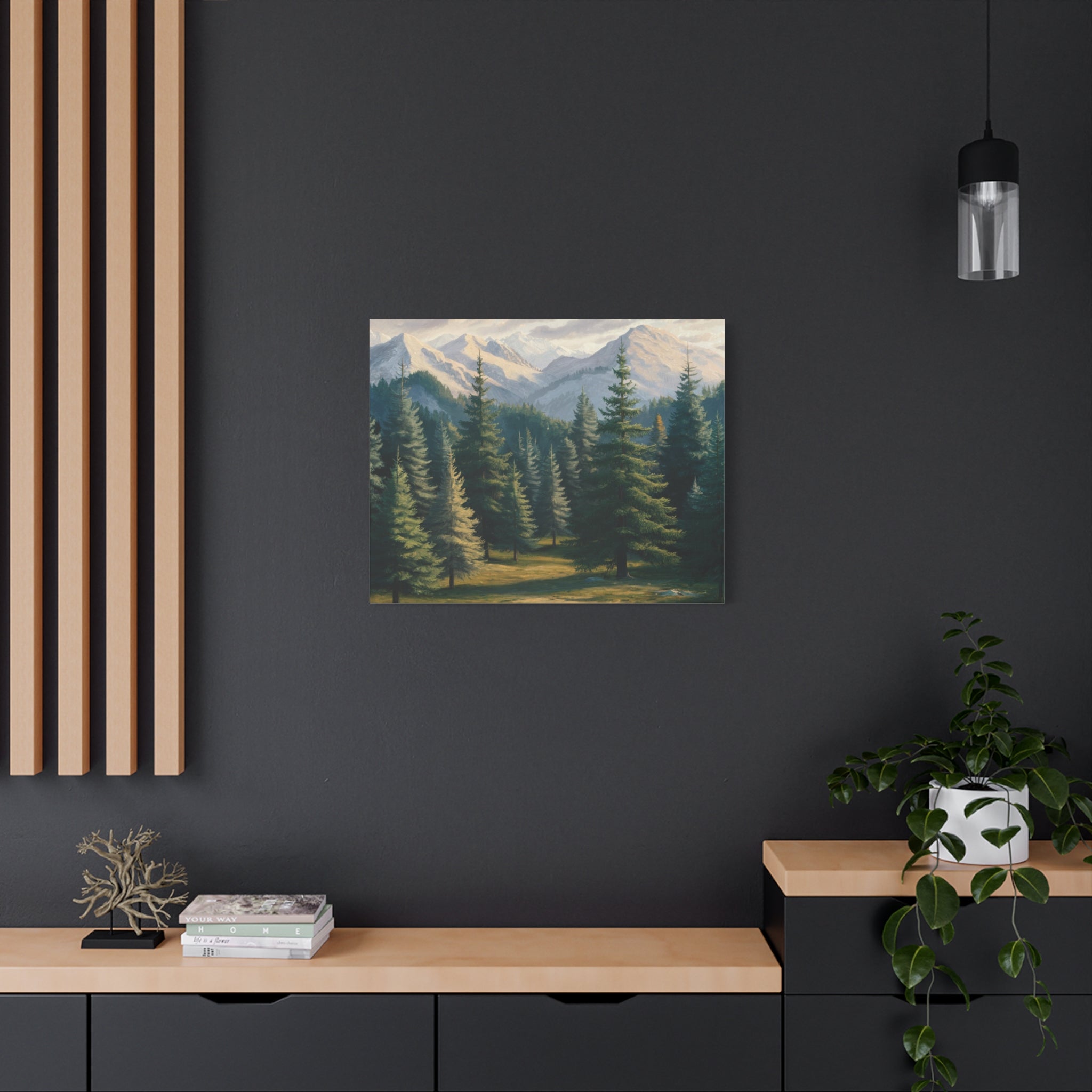 Majestic Mountain Lake Watercolor Landscape Art Print for Home Decor, Nature-Inspired Wall Art, Perfect for Living Room, Office & Gift Ideas Birthday Gift, Housewarming New House Decor.