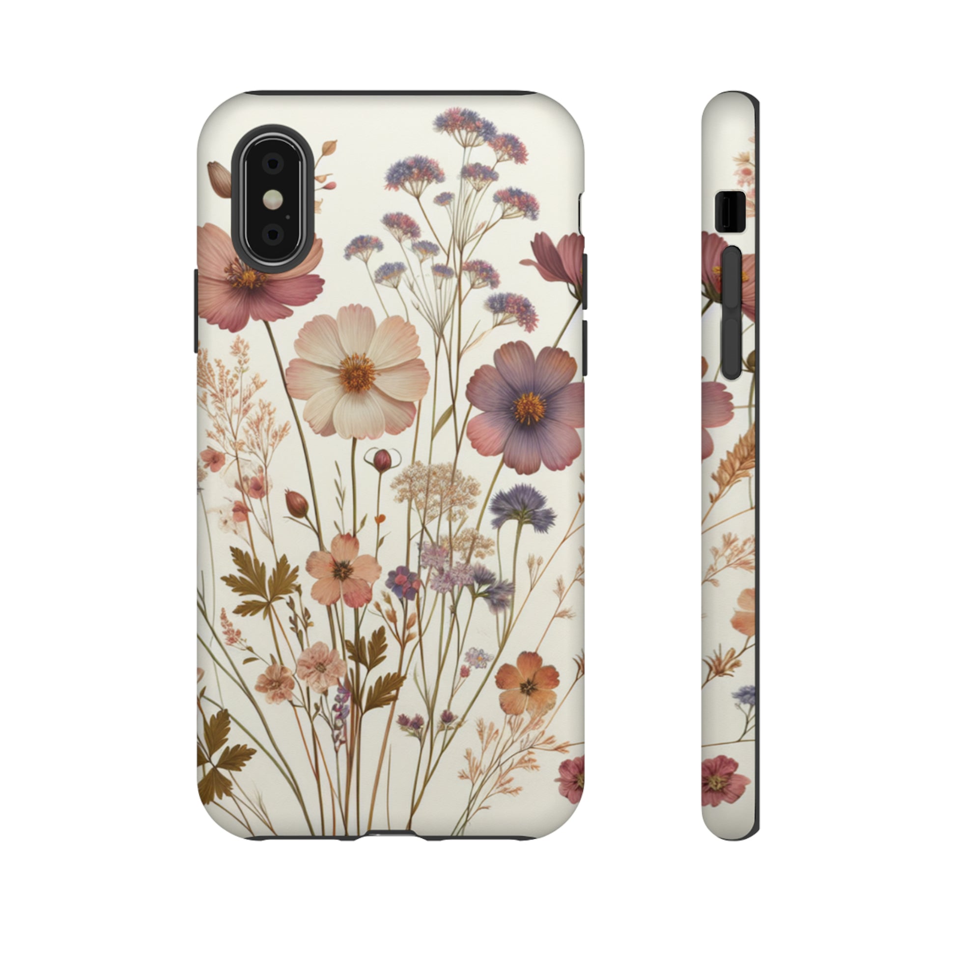 Wildflower Boho Luxury Phone Tough Case Floral Elegant Durable Stylish for Modern Devices iPhone 15, Samsung iPhone Samsung Accessory Gift for Her.
