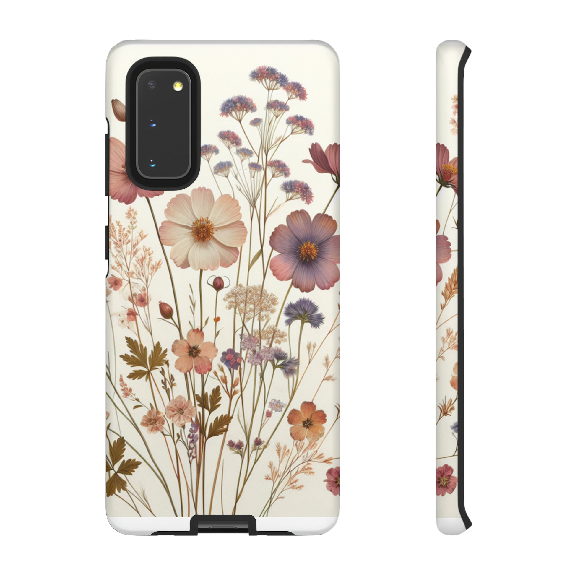 Wildflower Boho Luxury Phone Tough Case Floral Elegant Durable Stylish for Modern Devices iPhone 15, Samsung iPhone Samsung Accessory Gift for Her.
