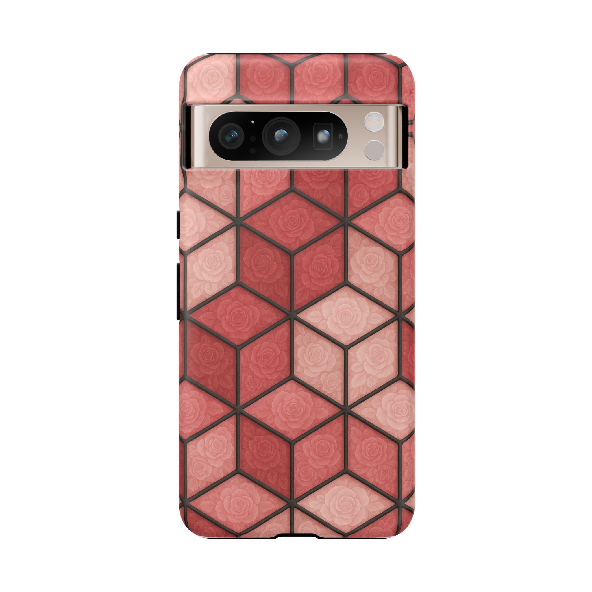 Geometric Stained Glass Illusion Phone Case Colorful Abstract Art, Aesthetic Protective Cover for iPhone, Samsung & Google, Unique Gift Idea Mom