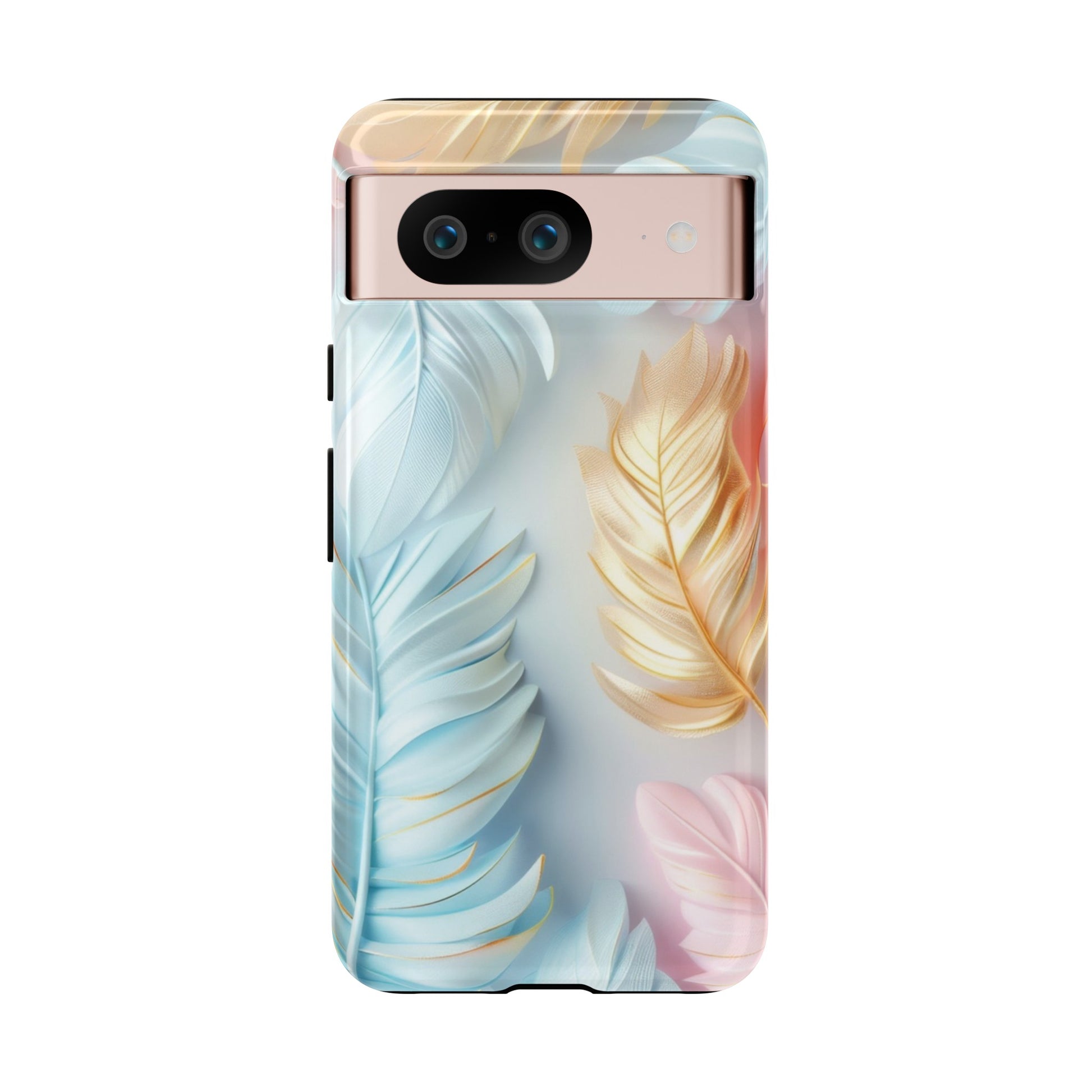 Pastel Feathers Protective Phone Case Gift for Her Phone 15, Samsung iPhone Samsung Gift for Her Case iPhone 15, Samsung iPhone Samsung Accessory Gift for Her