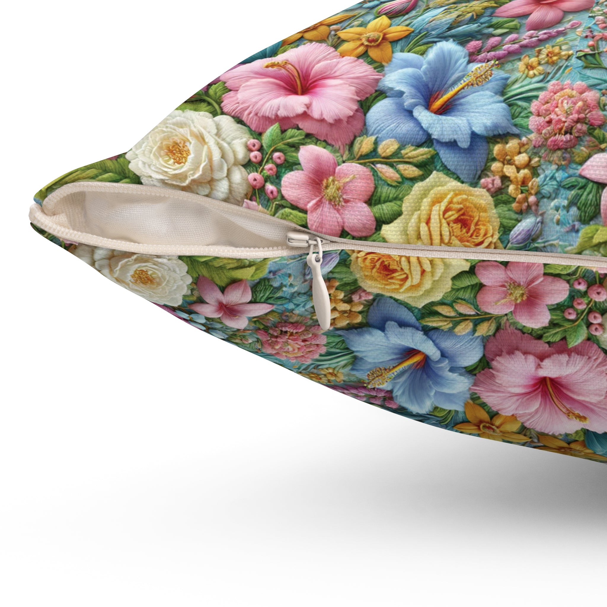 Pastel Floral Pillow Cover – Elegant Decorative Throw Cushion with Soft, Vibrant Flower Design, Perfect for Stylish Home Décor and Cozy Living Spaces - MRSBYVALLE