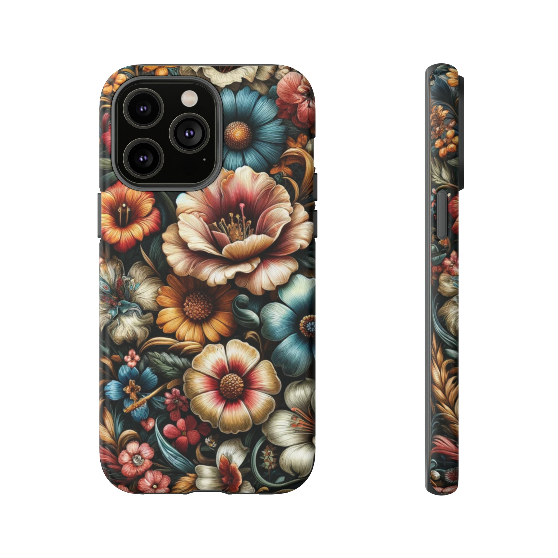Pastel Floral Design Luxury Phone Tough Case Floral Elegant Durable Stylish for Modern Devices iPhone 15, Samsung iPhone Samsung Accessory Gift for Her.