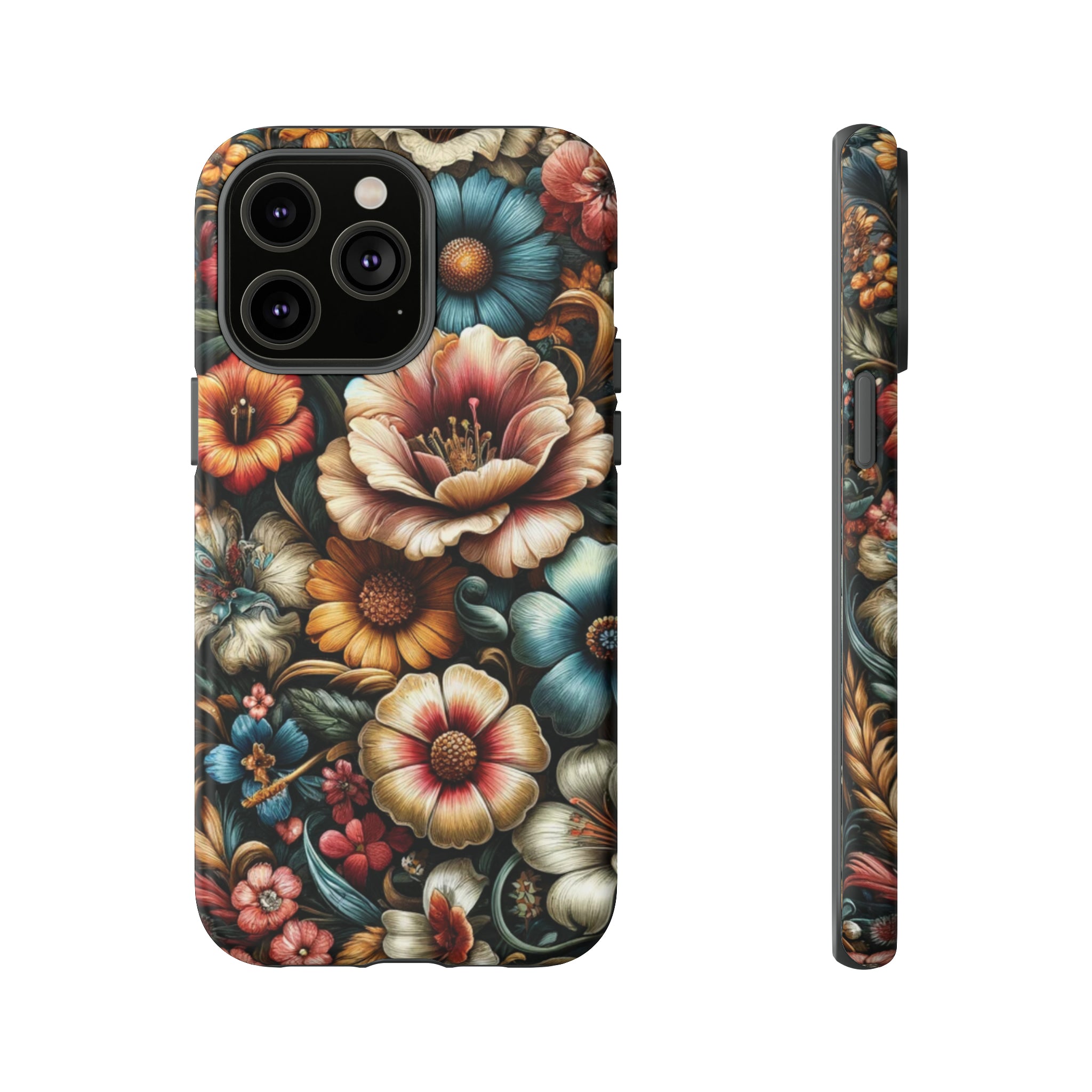Pastel Floral Design Luxury Phone Tough Case Floral Elegant Durable Stylish for Modern Devices iPhone 15, Samsung iPhone Samsung Accessory Gift for Her.