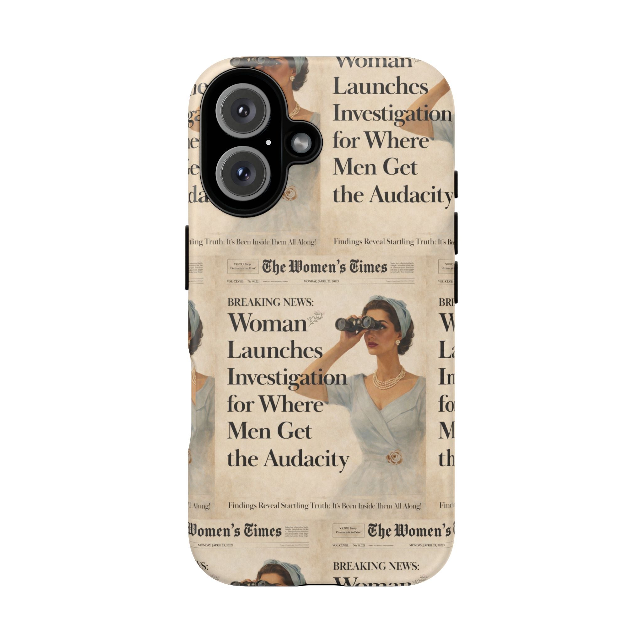 Funny Vintage Sarcastic Women Phone Case | Retro Sarcasm Text Design