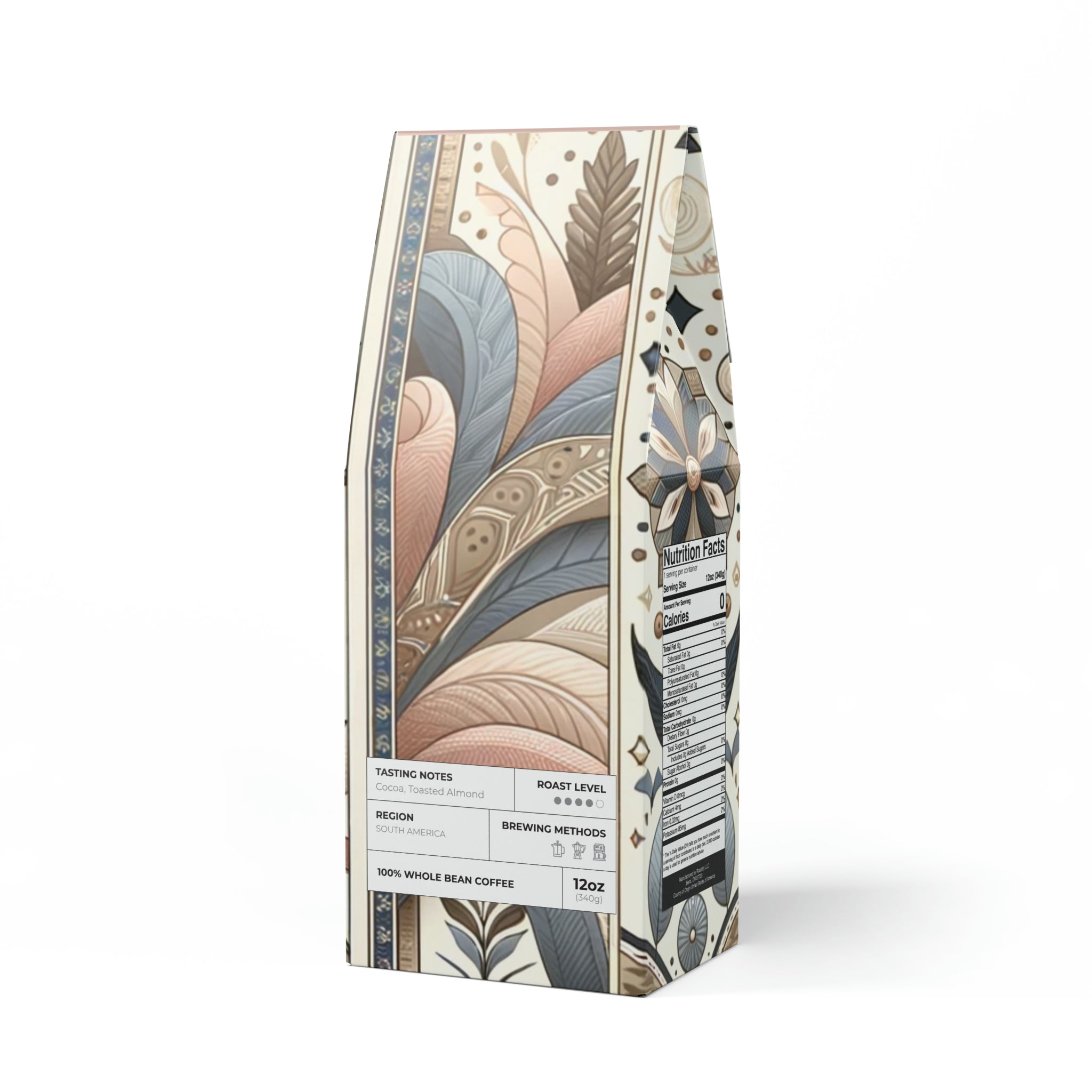 Serene Modern Cascades Blend Medium-Dark Roast Coffee Fun Design | Rich Aroma Smooth Taste for the Adventurous Spirit Climbing.