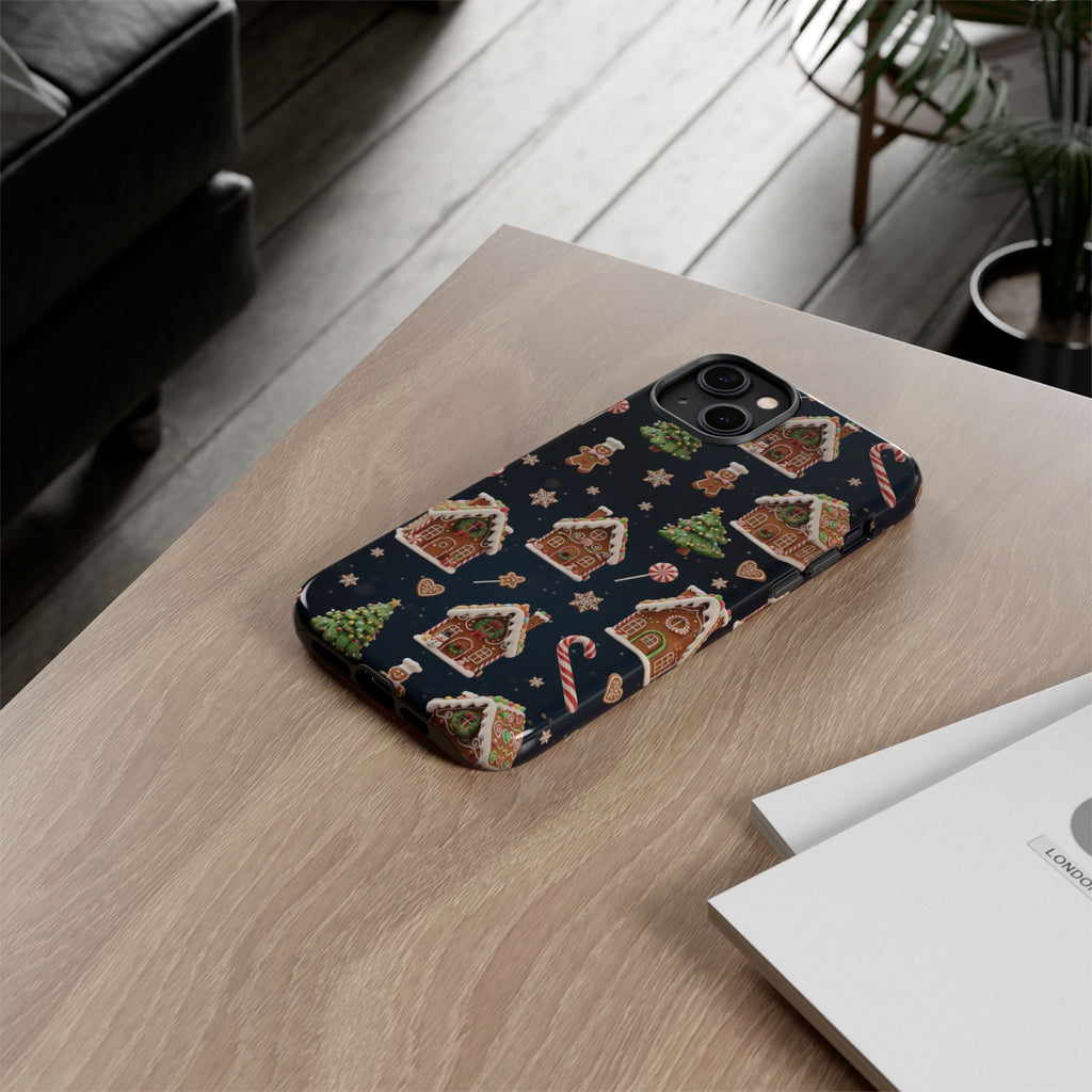 3D Gingerbread House Christmas Phone Case | Premium Holiday Gift Cover for iPhone 17, iPhone, and Samsung Galaxy Gift for Her or Him