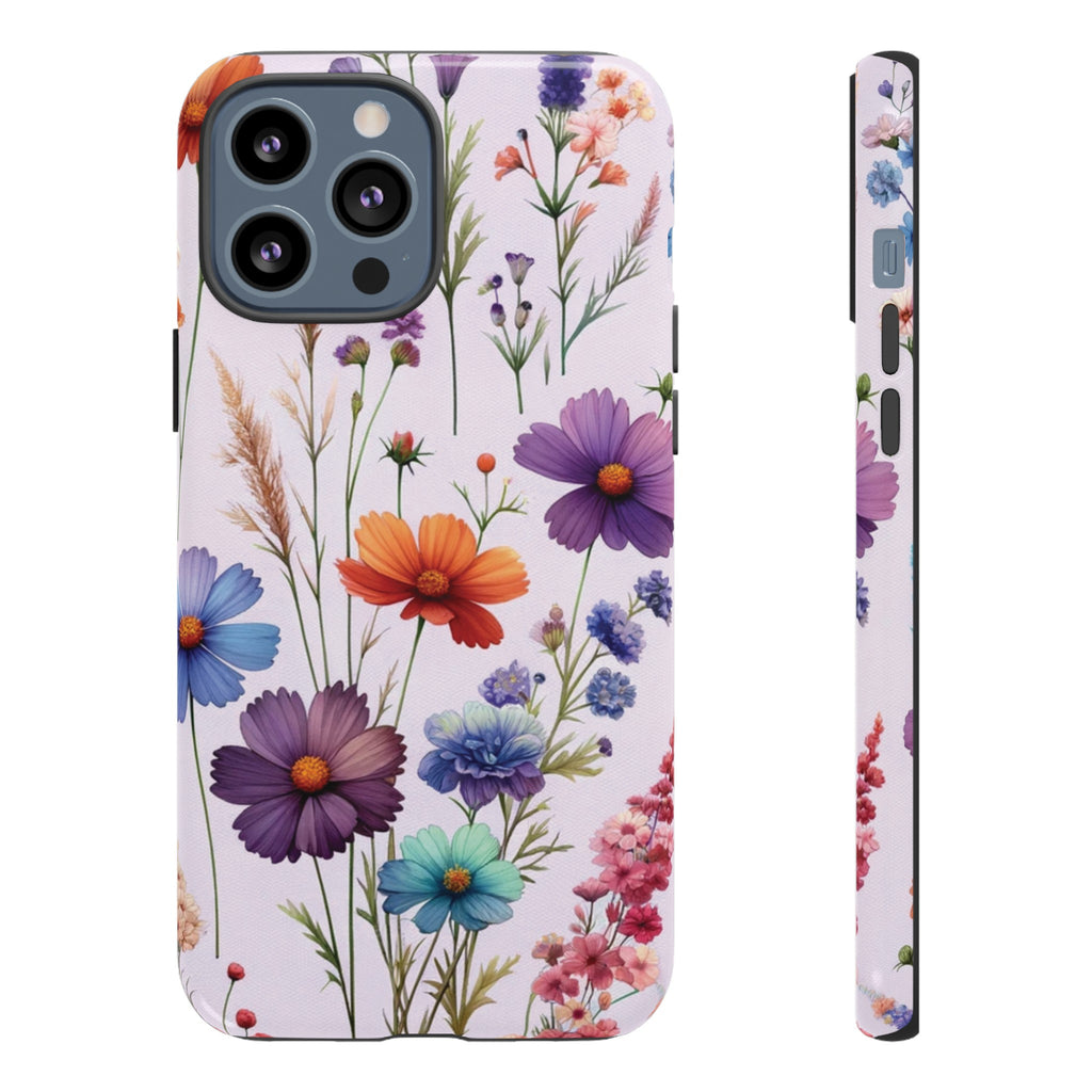 Lavender Wildflowers Protective Phone Case Gift for Her Phone 15, Samsung iPhone Samsung Gift for Her Case iPhone 15, Samsung iPhone Samsung Accessory Gift for Her.
