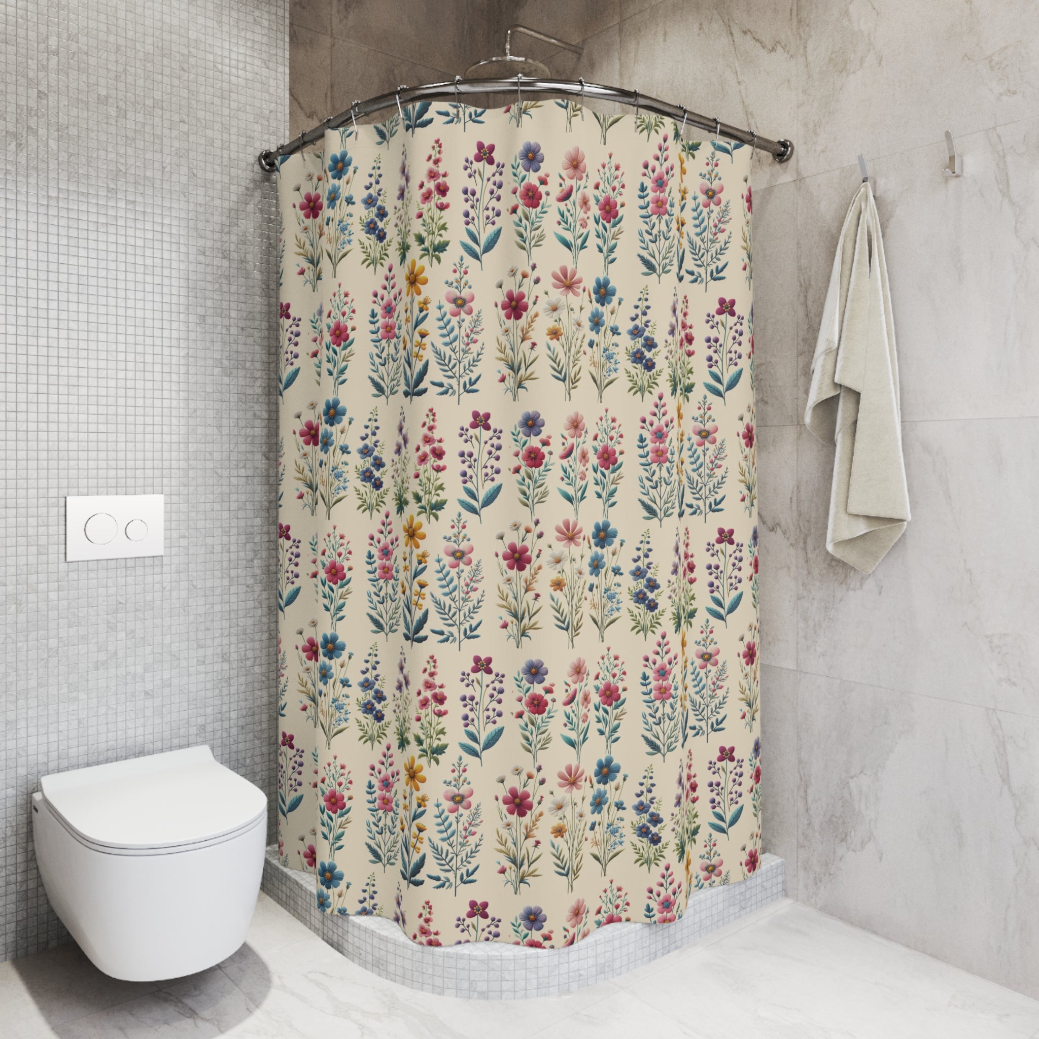 Beautiful Wildflower Shower Curtain 71x74 Inches of Vibrant Florals for a Stylish Bathroom Upgrade Housewarming Gift New Bathroom Decor Wedding Gift for Mom Bridal Shower Gift Newlywed