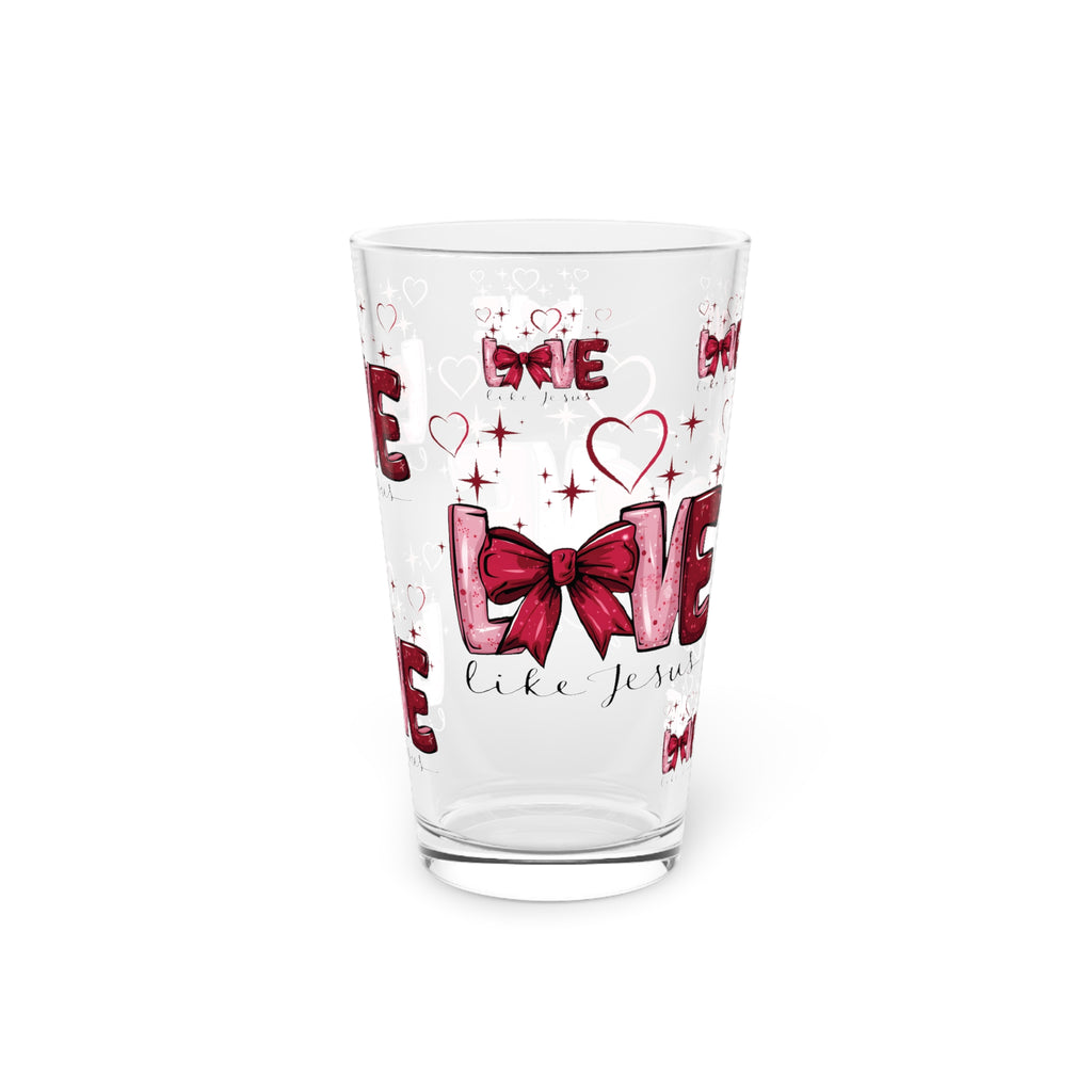 Love Like Jesus—Christian 16oz Pint Glass | Inspirational Faith Drinkware, Perfect Religious Gift for Believers, Christian Homes & Faith Collections