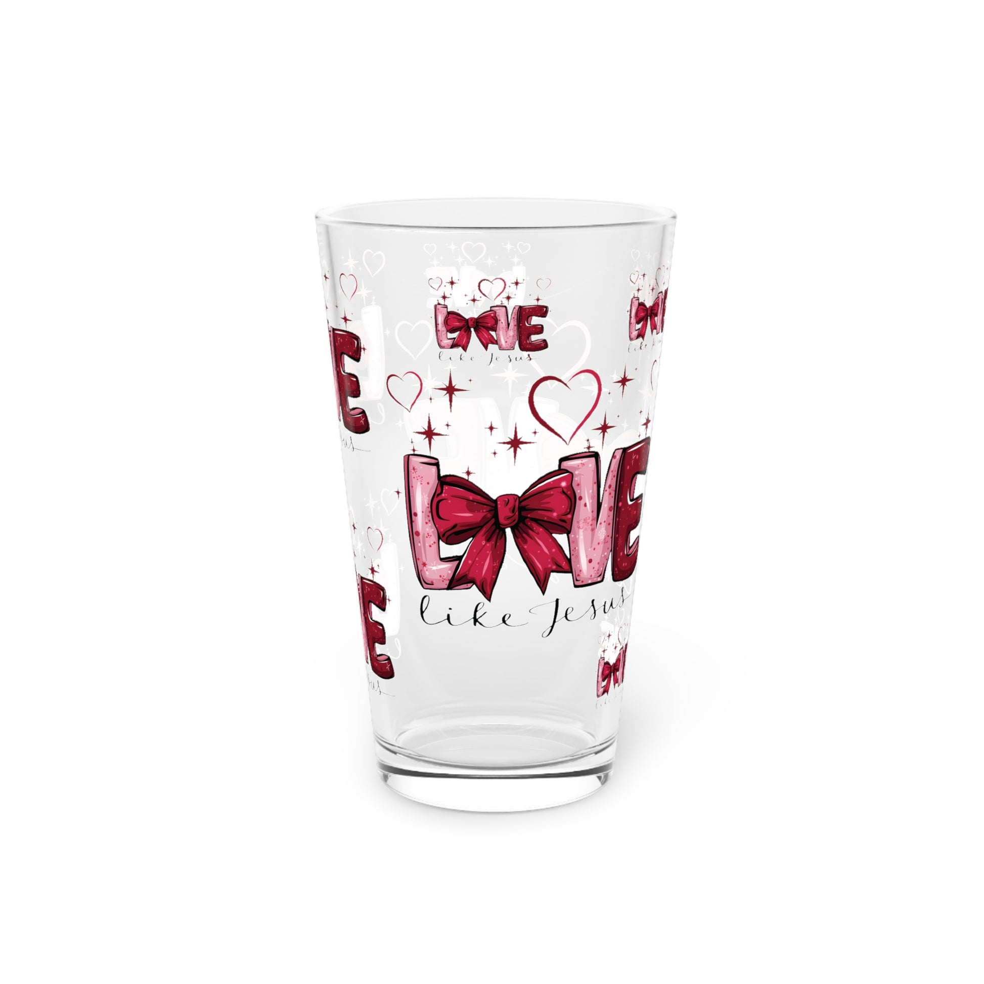 Love Like Jesus—Christian 16oz Pint Glass | Inspirational Faith Drinkware, Perfect Religious Gift for Believers, Christian Homes & Faith Collections