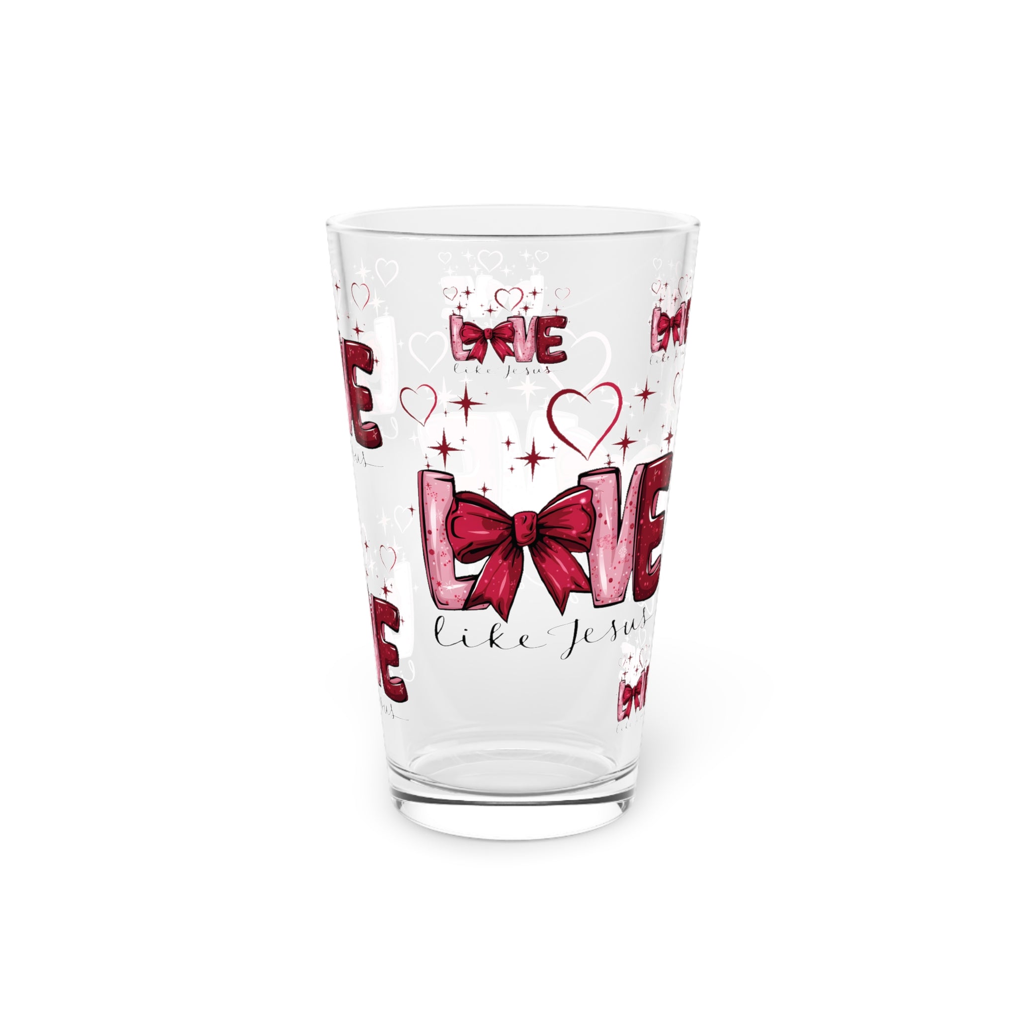 Love Like Jesus—Christian 16oz Pint Glass | Inspirational Faith Drinkware, Perfect Religious Gift for Believers, Christian Homes & Faith Collections