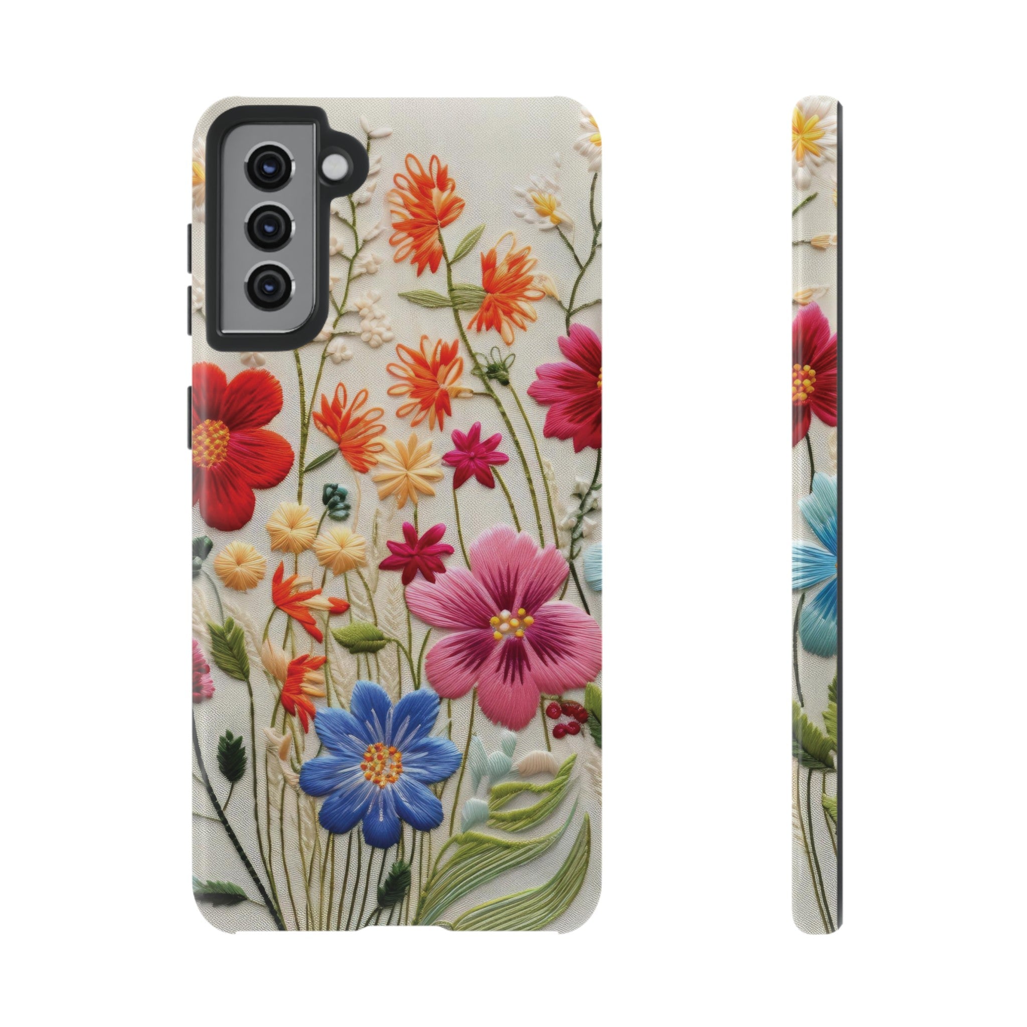 3D Floral Phone Case Elegant Faux Flower Durable for iPhone Samsung Smartphone iPhone 15, 14, 13 Samsung Gift for Mom