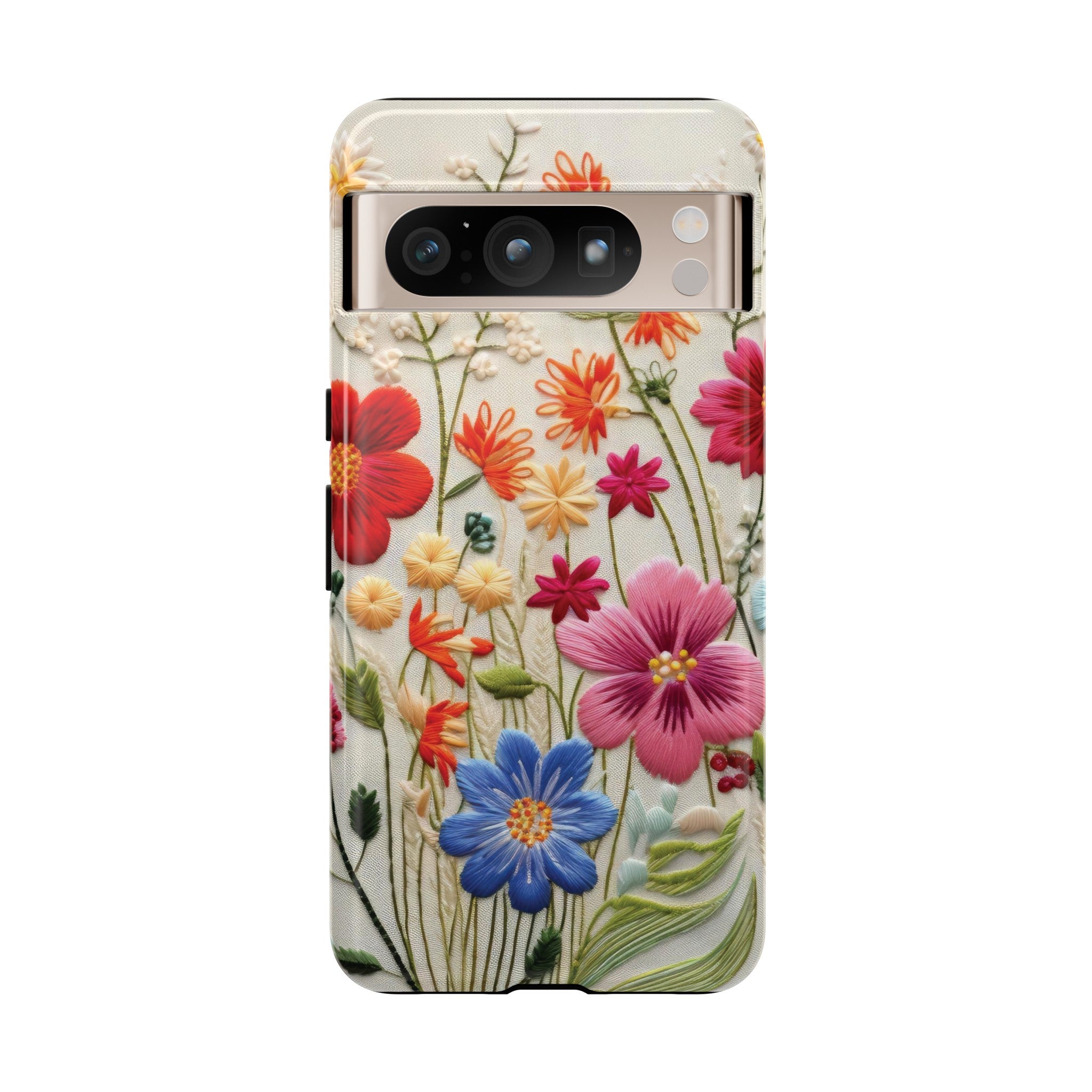 3D Floral Phone Case Elegant Faux Flower Durable for iPhone Samsung Smartphone iPhone 15, 14, 13 Samsung Gift for Mom