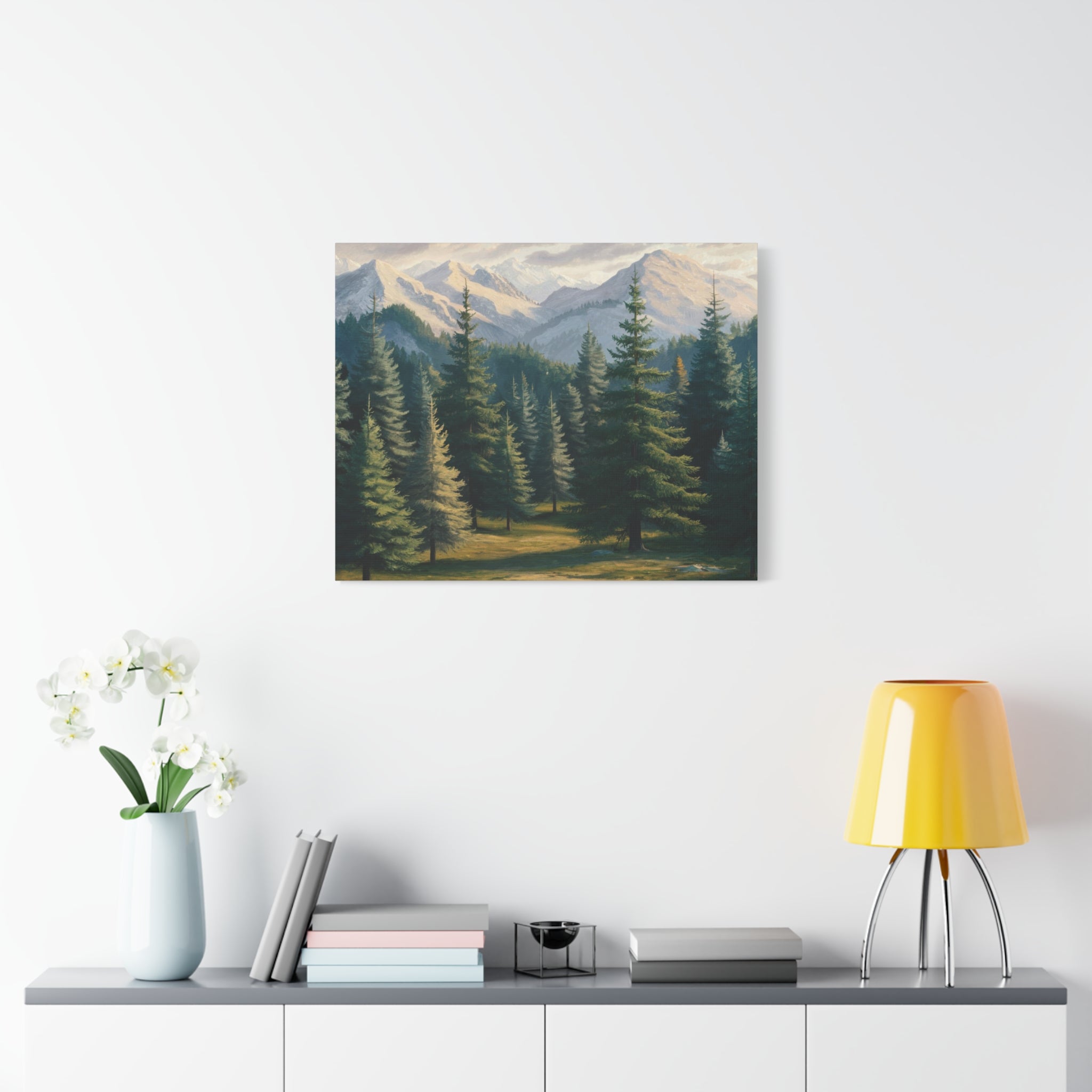 Majestic Mountain Lake Watercolor Landscape Art Print for Home Decor, Nature-Inspired Wall Art, Perfect for Living Room, Office & Gift Ideas Birthday Gift, Housewarming New House Decor.