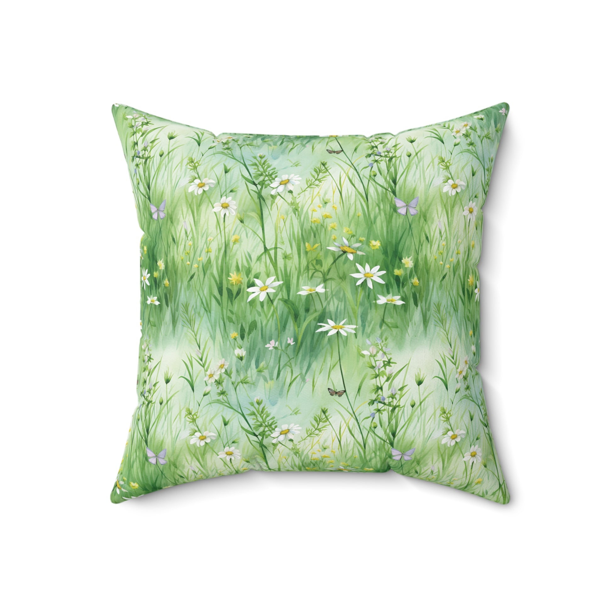 Housewarming Gift Beautiful Watercolor Grassing Daisy Square Decorative Pillow Elegant Home Accent Home Decor | Premium Quality, Soft, and Durable | Perfect for Couch, Bed, or Chair | Elegant Bedrooms Pillow Gift New House, Bridal Shower Gift